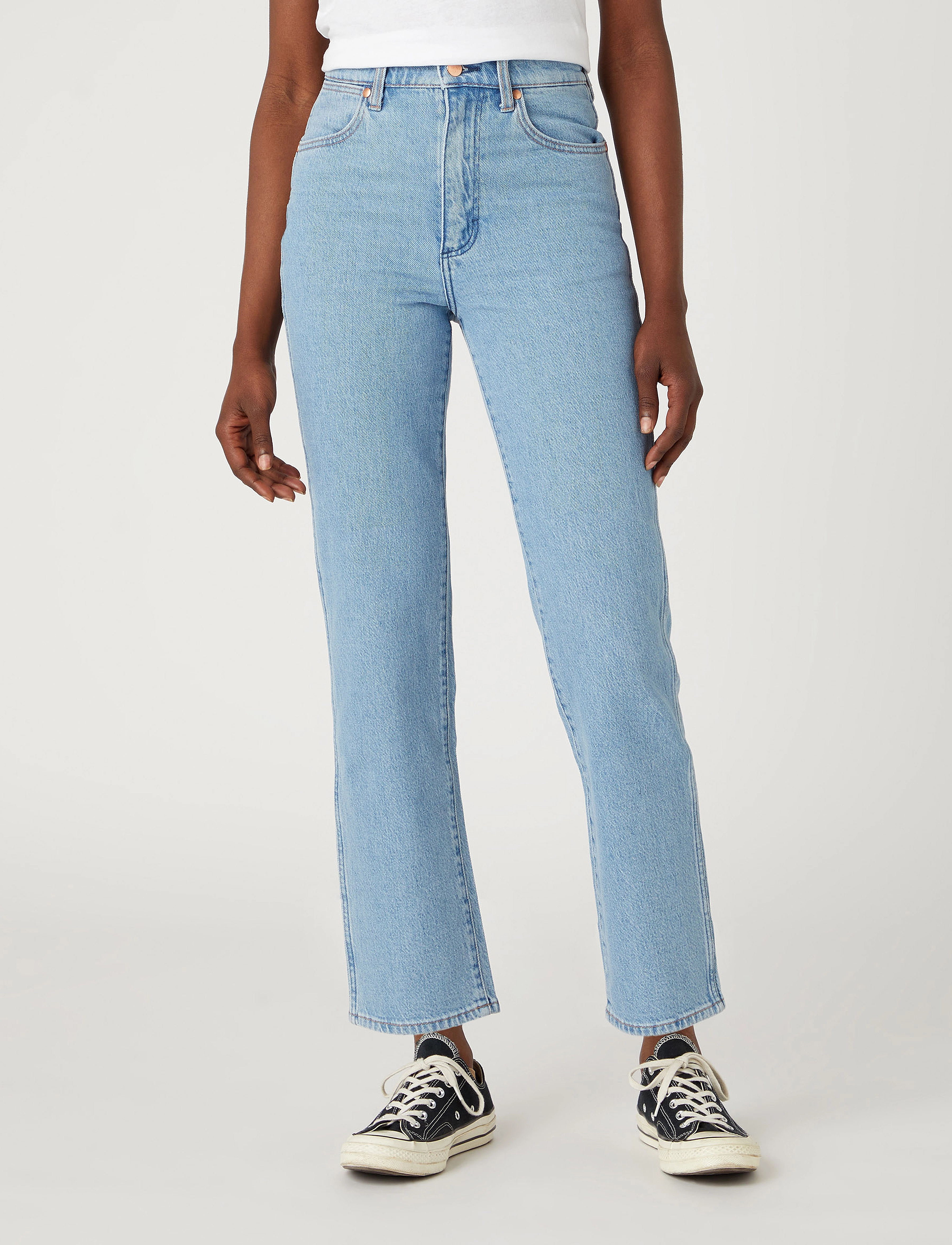 Wrangler Wild West, 36 x 34, Jeans, Blau - Straight-regular, Frauen