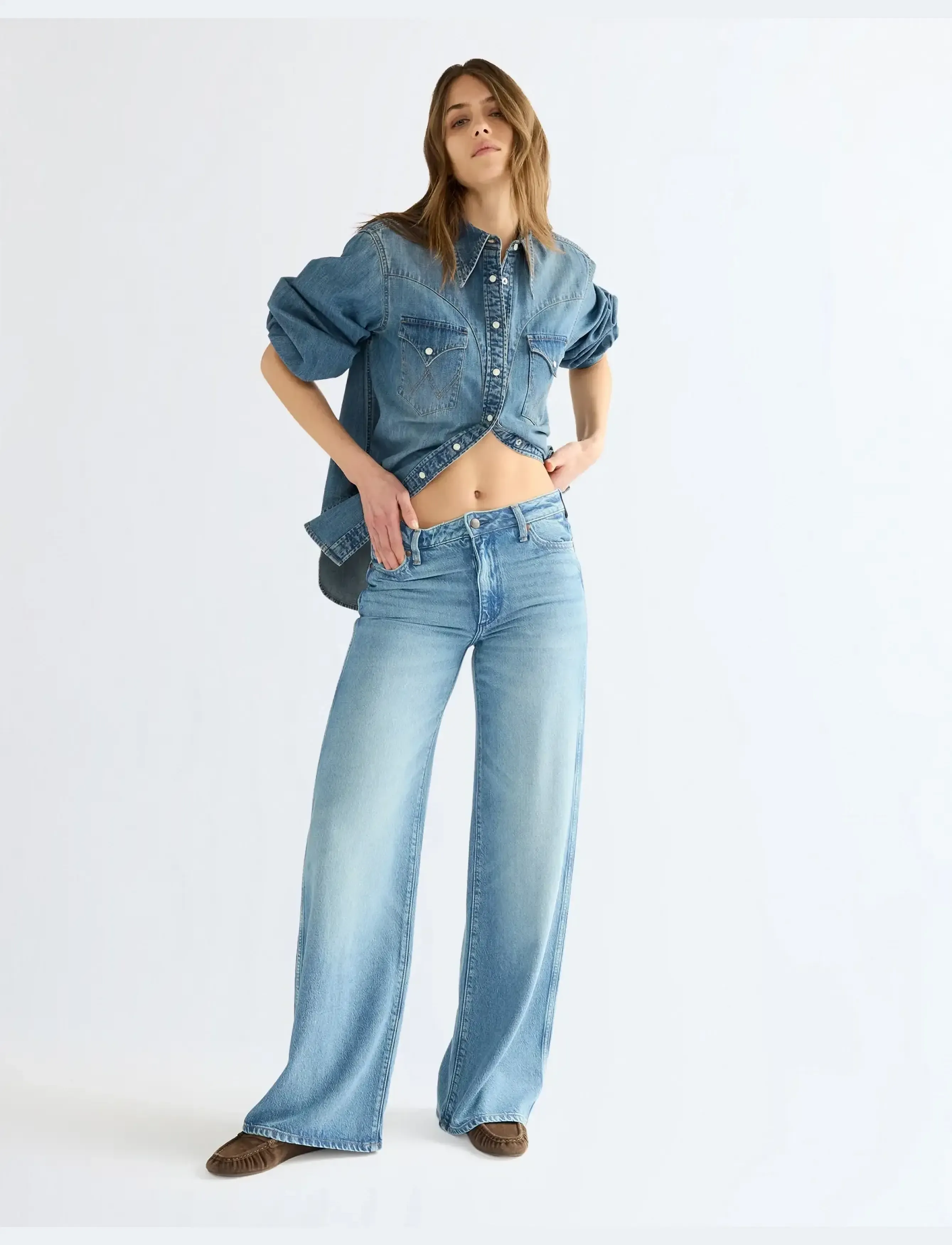 Wrangler - WORLD WIDE - brede jeans - classic fade - 3