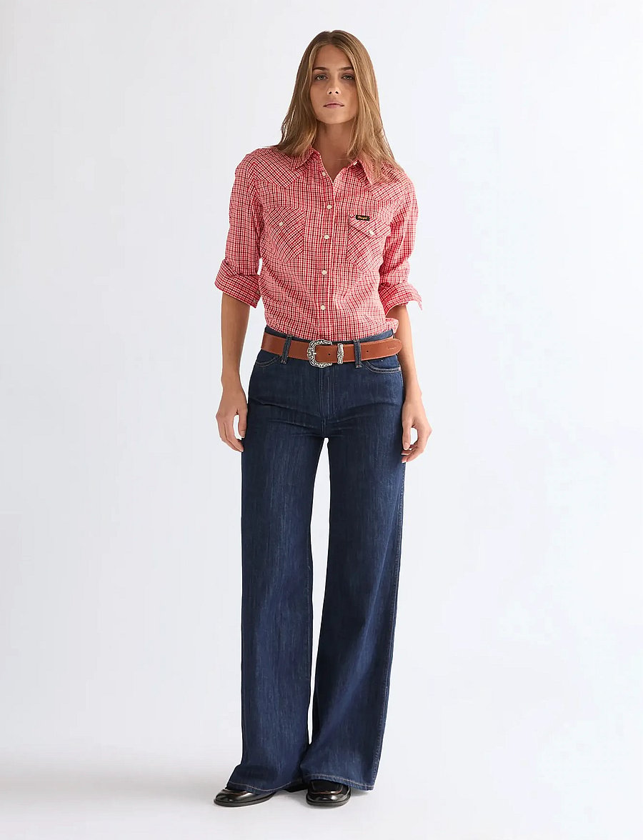 Wrangler - WORLD WIDE - hosen mit weitem bein - denim galaxy - 4