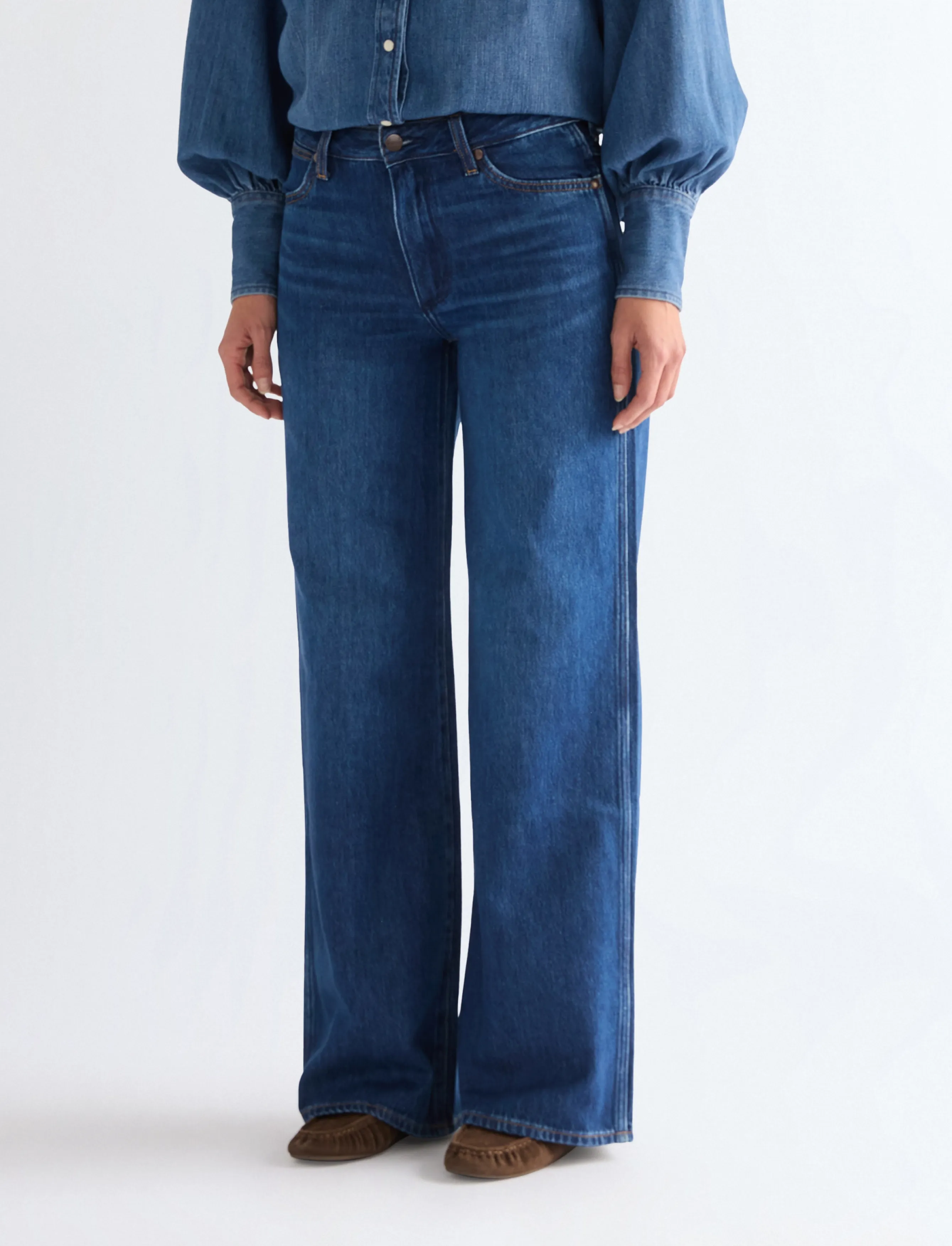 Wrangler - WORLD WIDE - laia säärega teksad - eclipse deep - 0