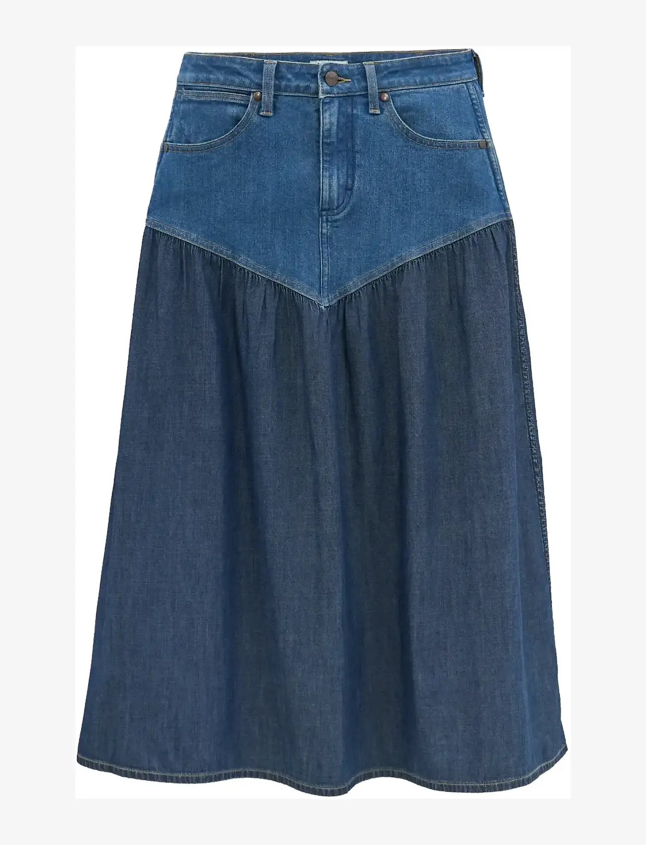 Wrangler - BASQUE WAIST SKIRT - denimnederdele - lone rider - 1