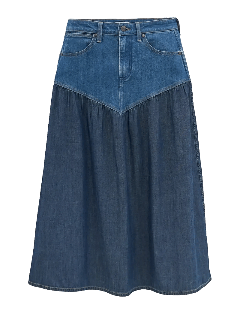 Wrangler - BASQUE WAIST SKIRT - denimnederdele - lone rider - 1