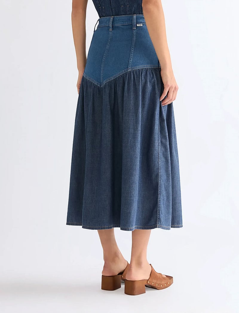 Wrangler - BASQUE WAIST SKIRT - denimnederdele - lone rider - 2