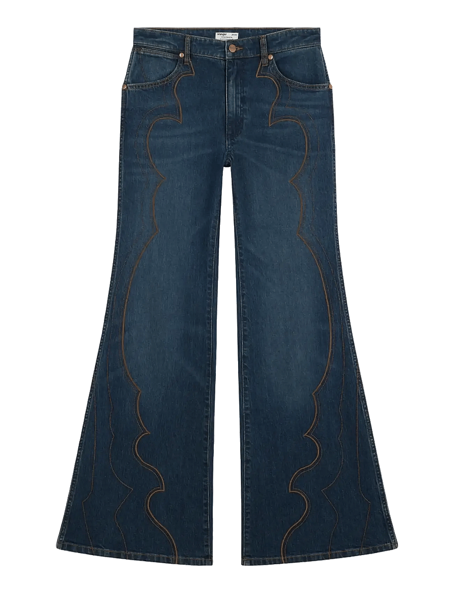 Wrangler - WESTERN 70S FLARE - schlaghosen - saloon shadow - 1