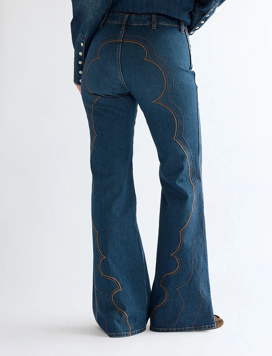 Wrangler - WESTERN 70S FLARE - schlaghosen - saloon shadow - 4