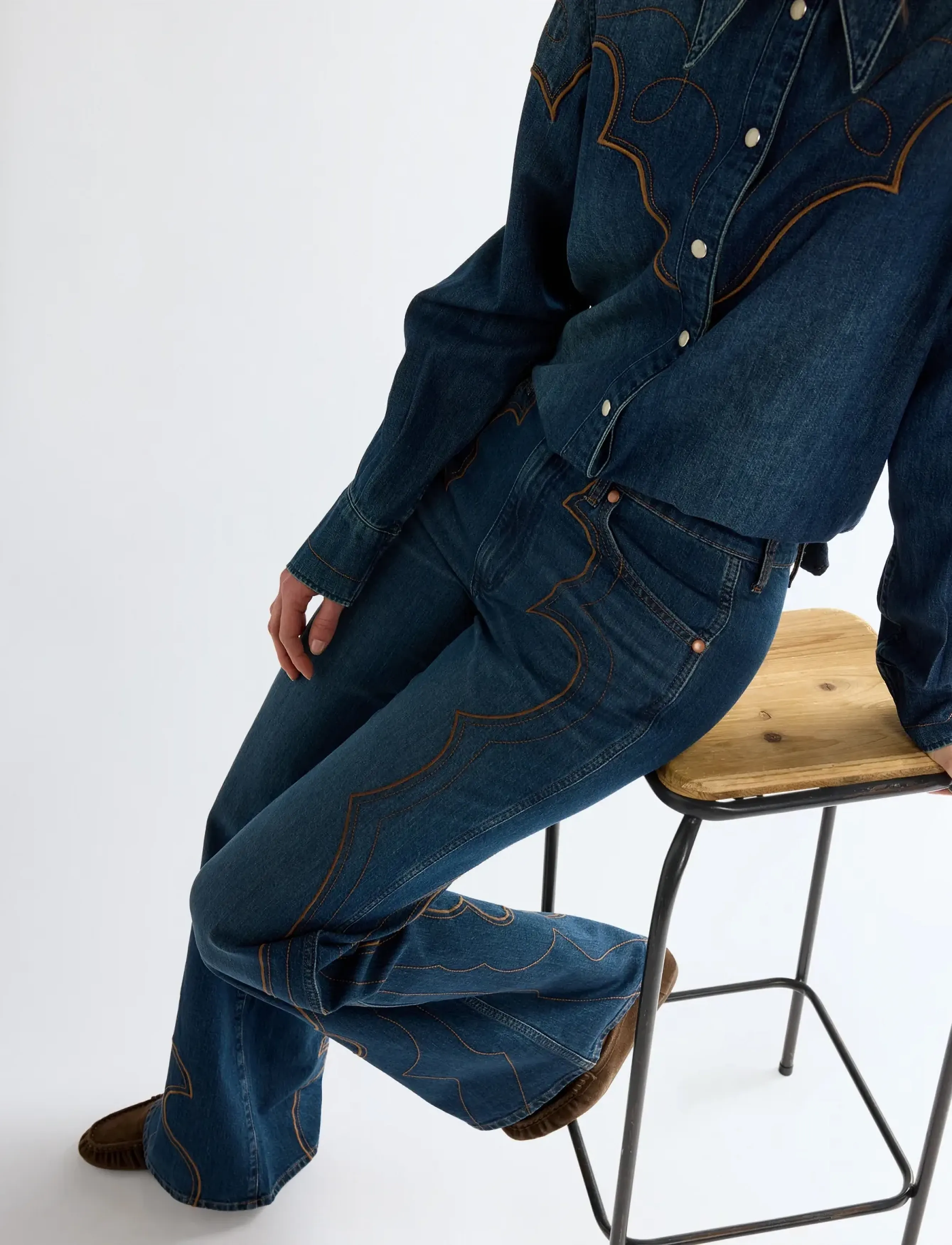 Wrangler - WESTERN 70S FLARE - saloon shadow - 5
