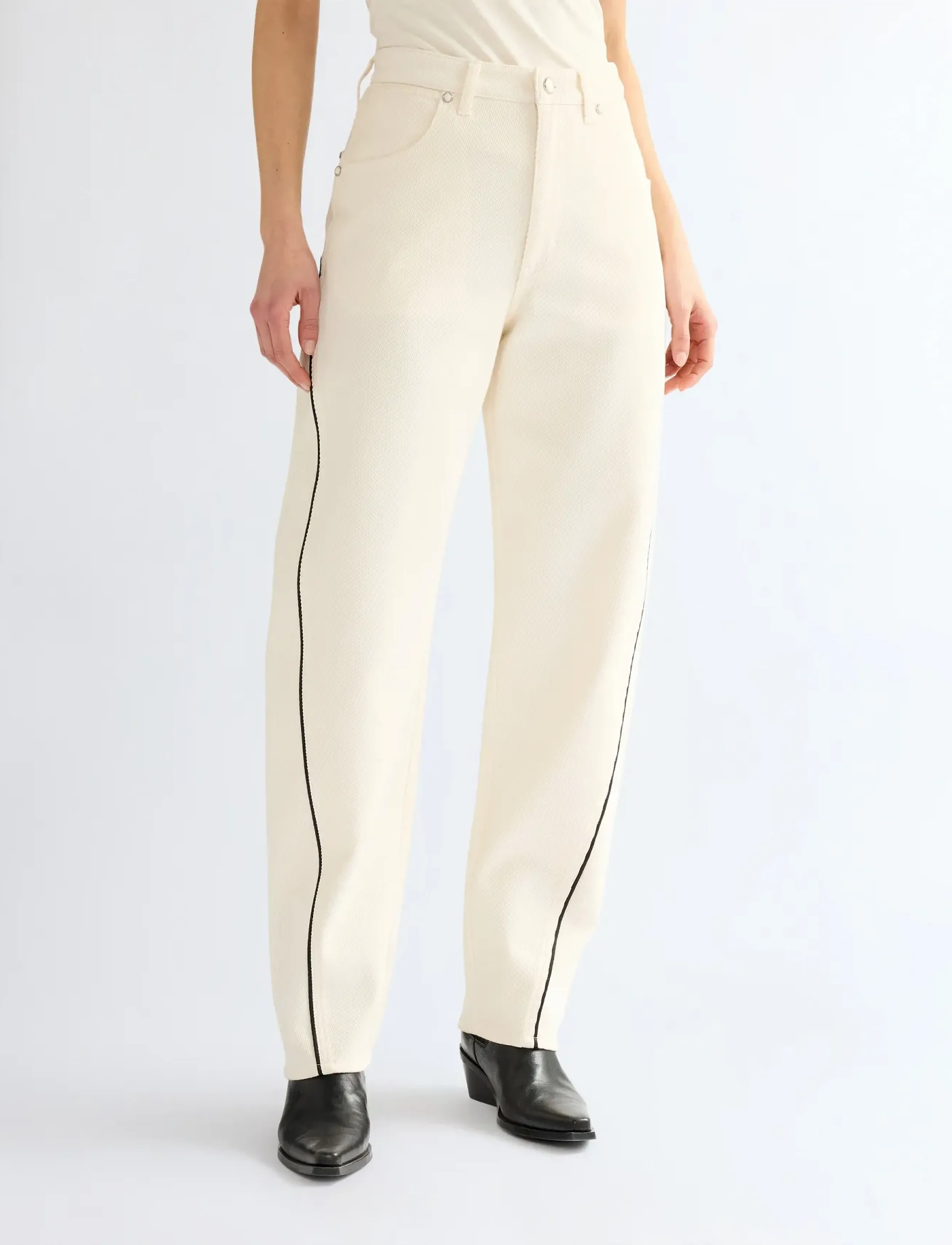 Wrangler PIPED SLEEK BARREL - Neuheiten - EGRET / cream