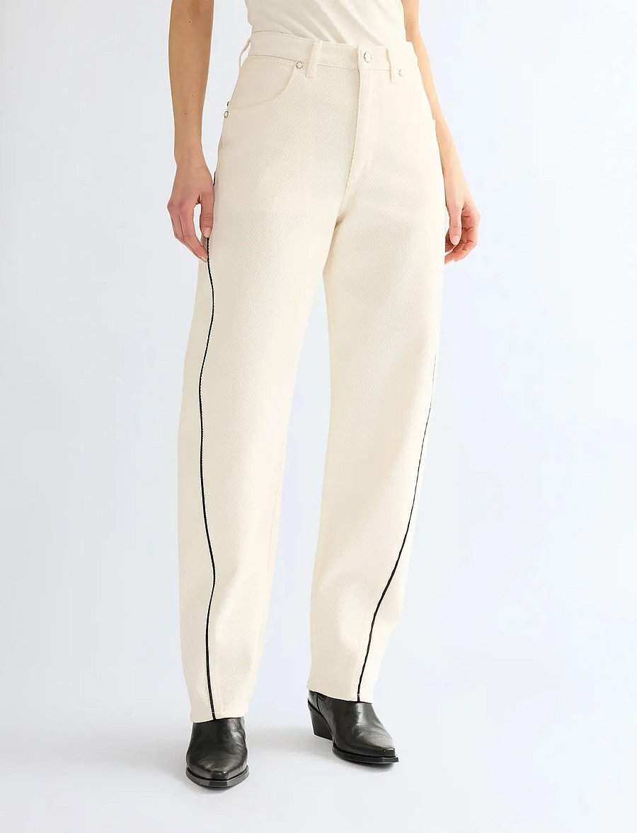 Wrangler - PIPED SLEEK BARREL - barrel jeans - egret - 0