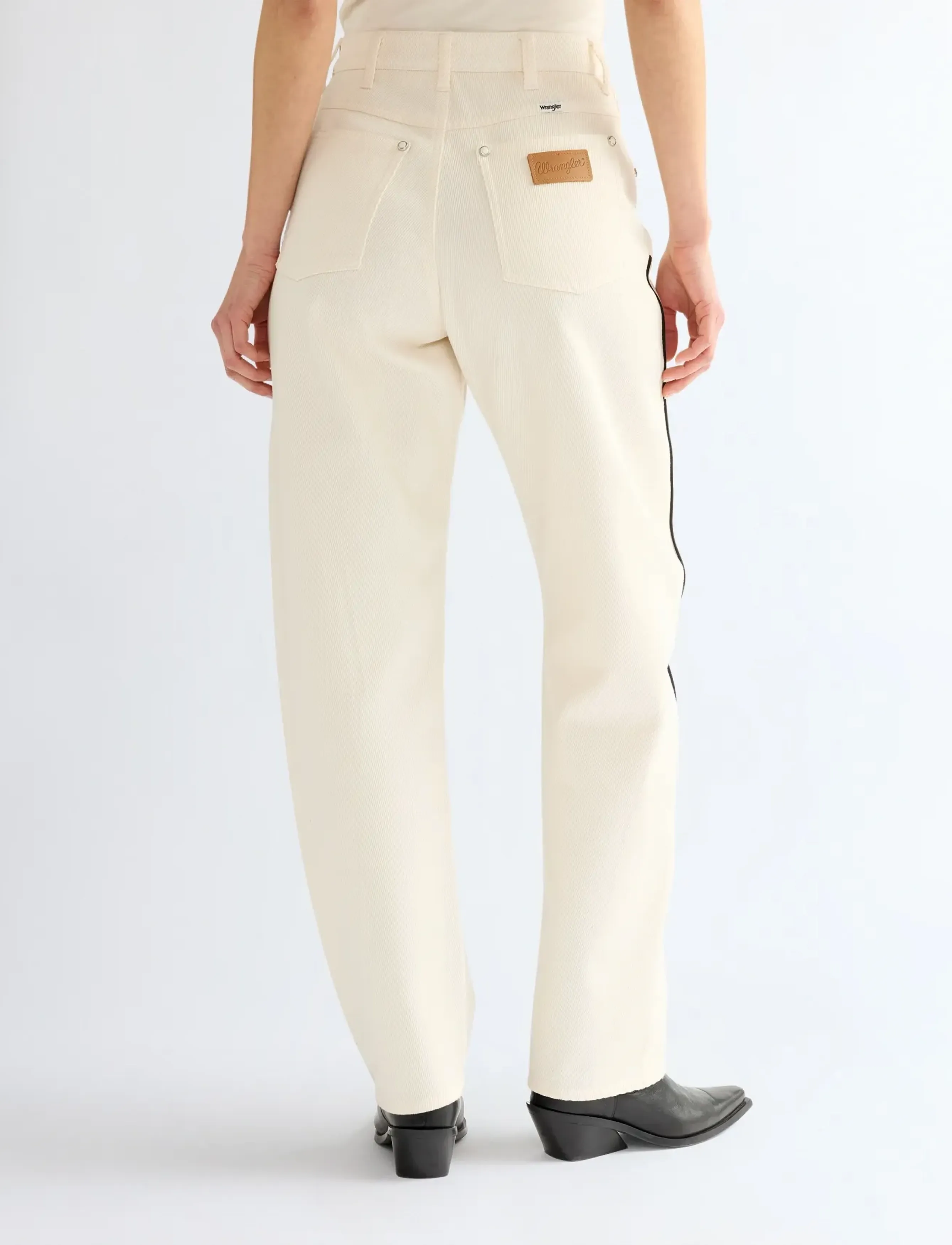 Wrangler - PIPED SLEEK BARREL - barrel jeans - egret - 4