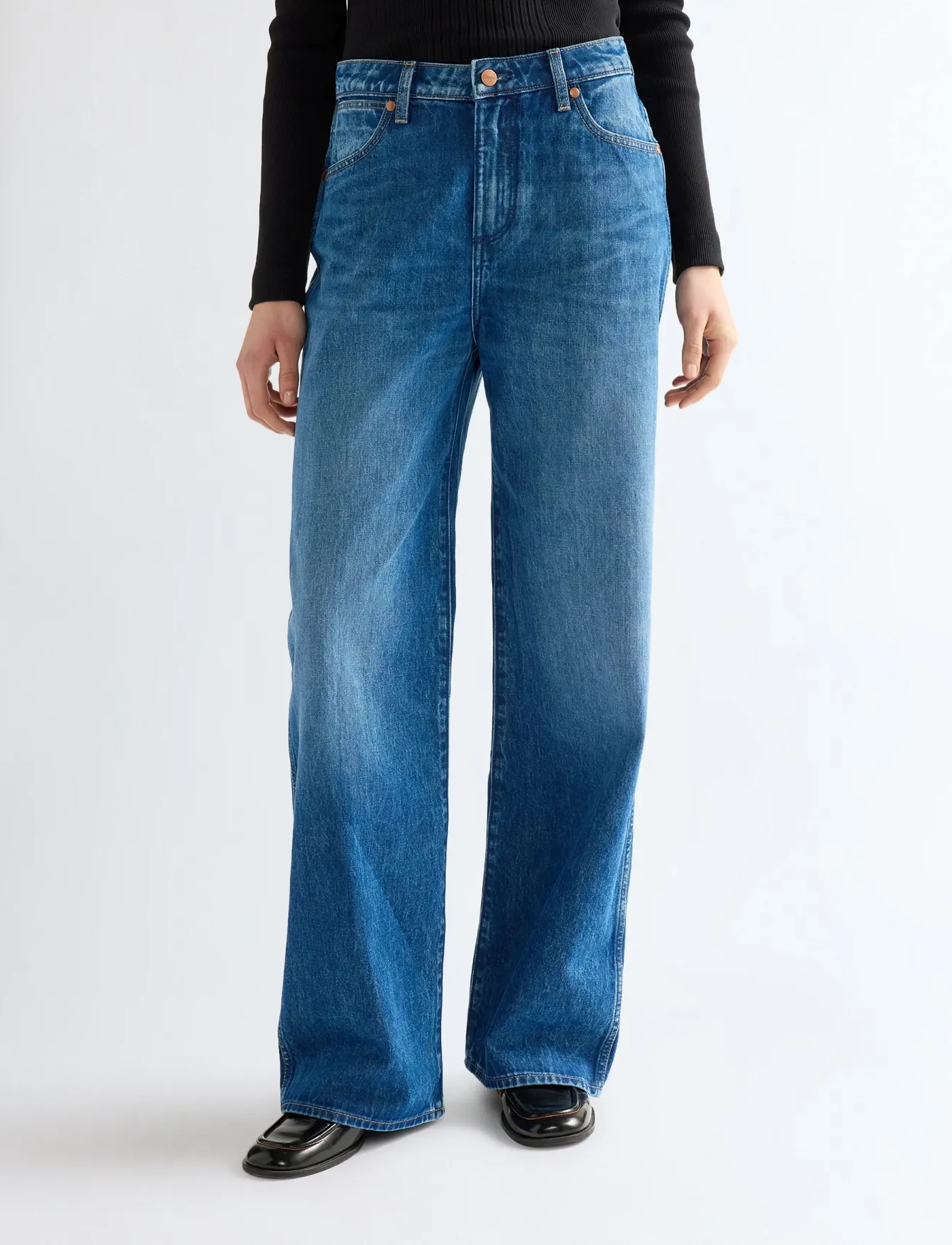 Wrangler Joey, 30 x 30, Jeans, Blau - Wide, Frauen