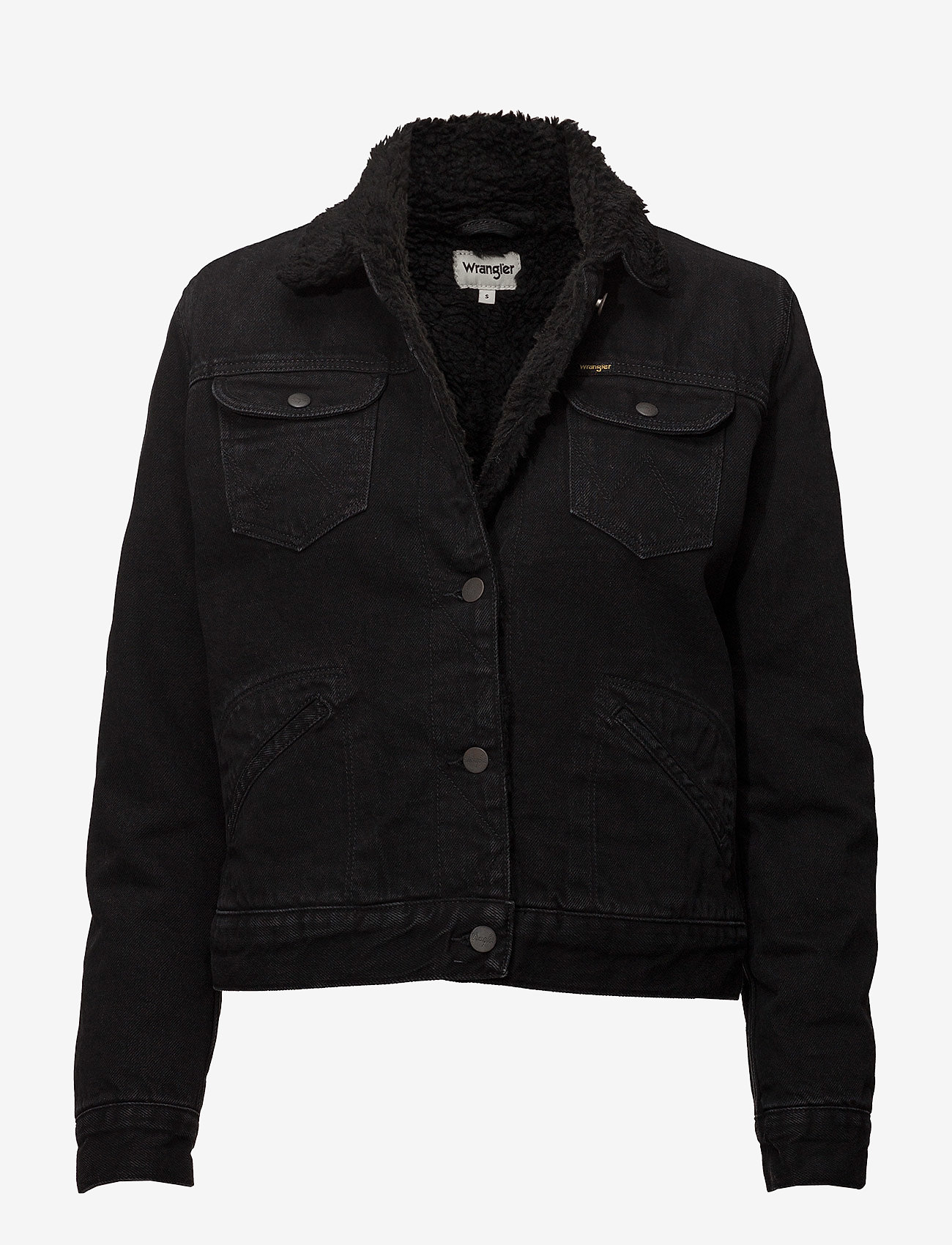 Wrangler - DENIM SHERPA JACKET - all black - 1