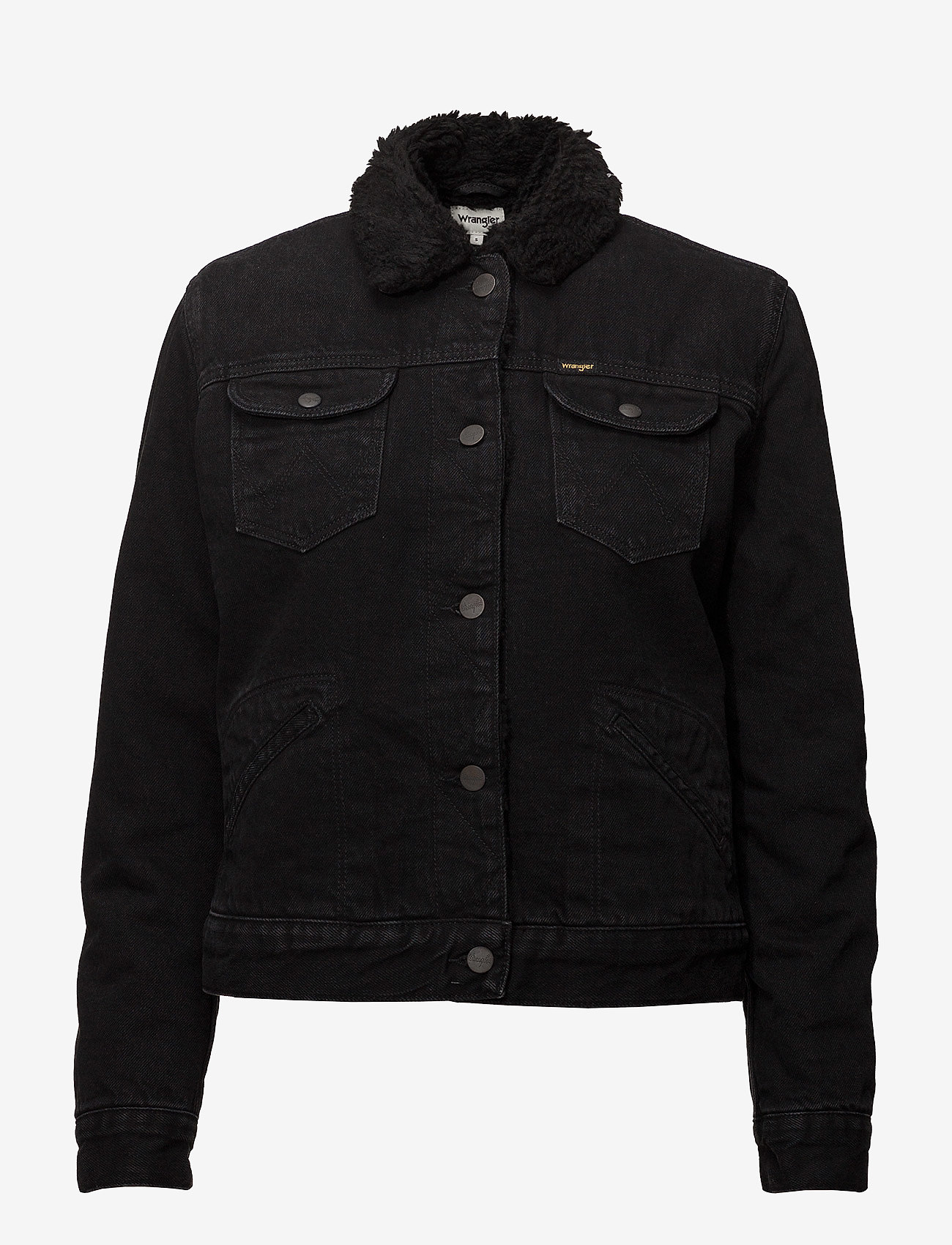 Wrangler - DENIM SHERPA JACKET - all black - 2