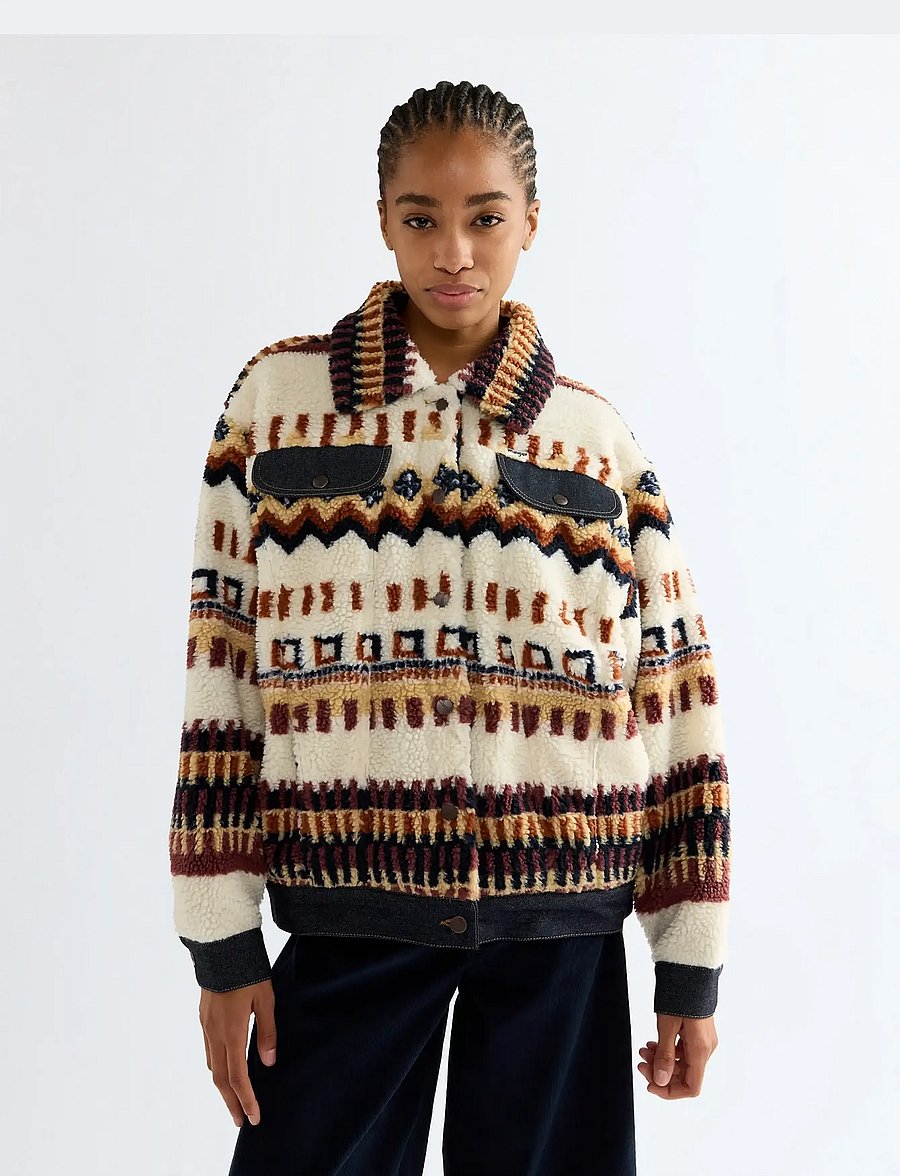 Wrangler - SHERPA TRUCKER - kunstpelz - fun fairisle - 0