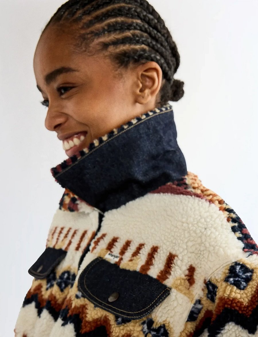 Wrangler - SHERPA TRUCKER - kunstpelz - fun fairisle - 5