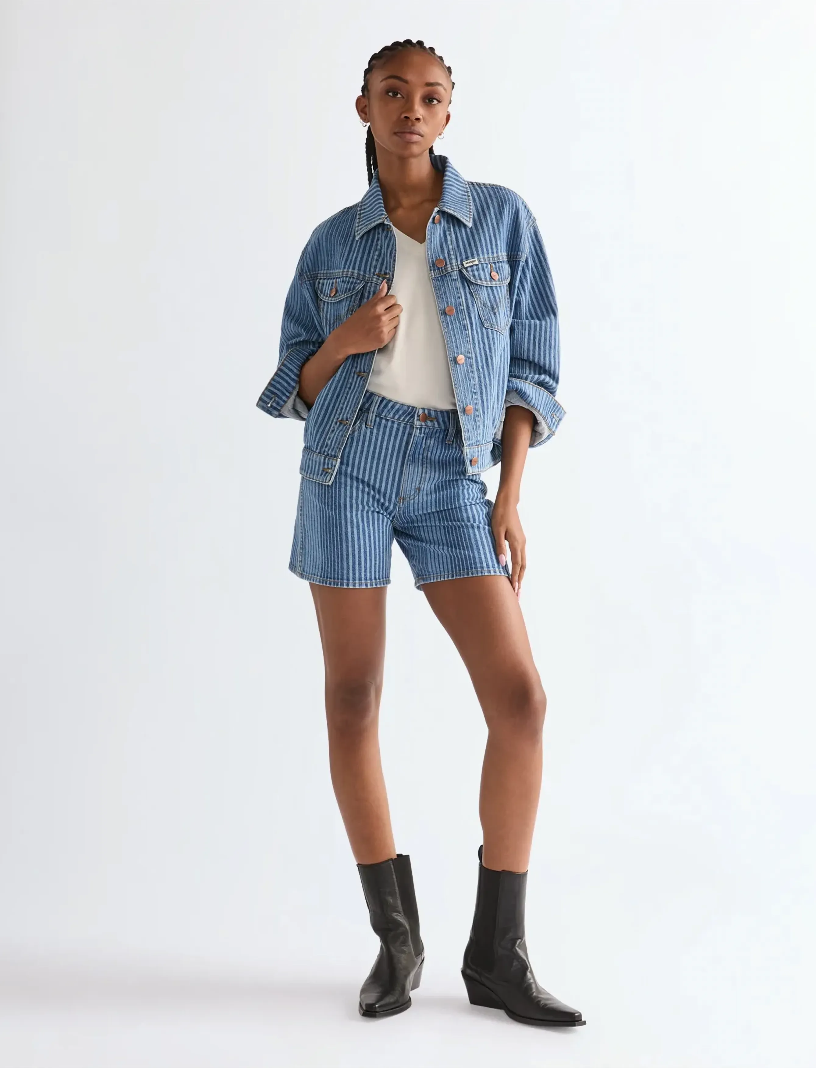 Wrangler - 90S JACKET - denimjakker - multistripe - 3