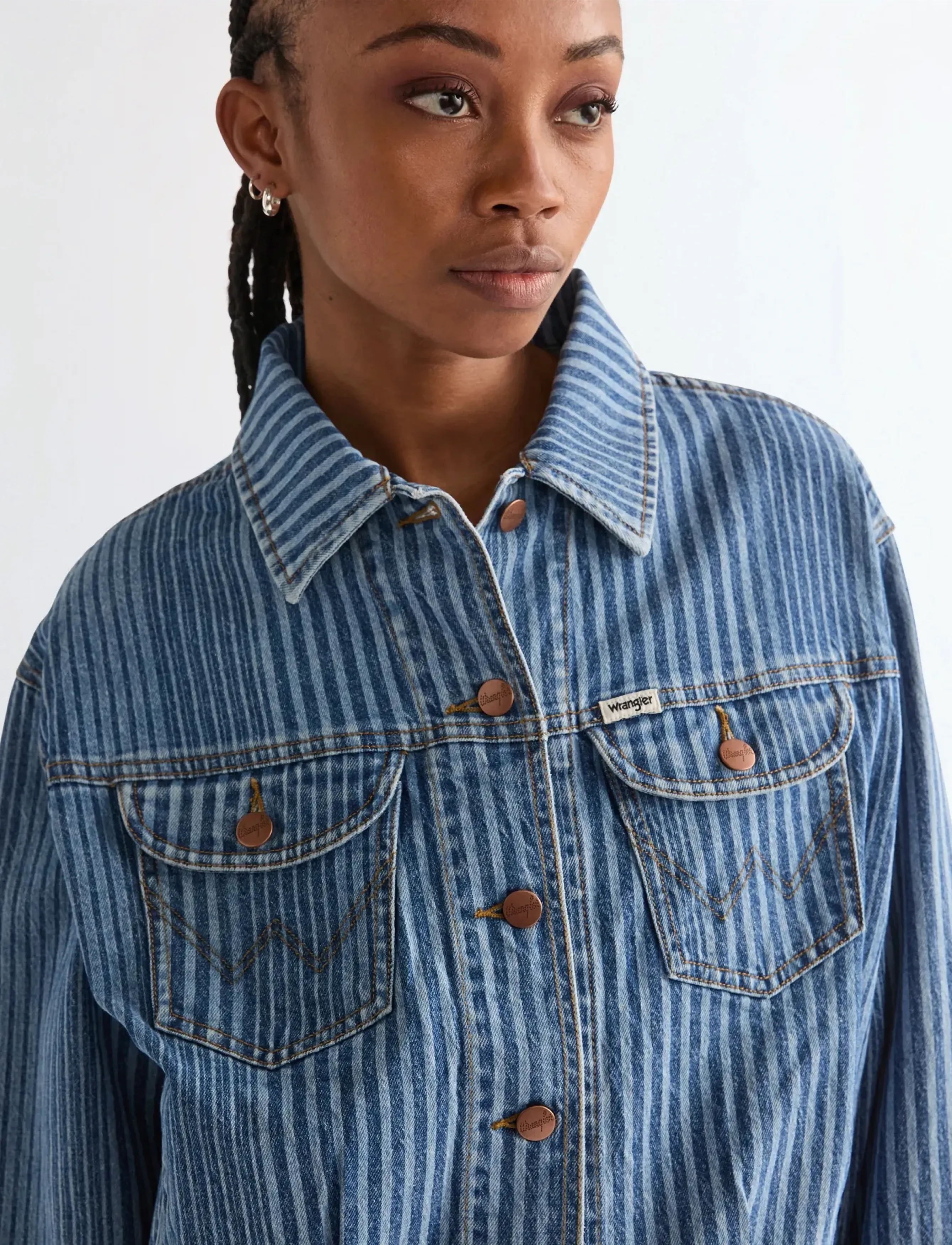 Wrangler - 90S JACKET - denimjakker - multistripe - 5