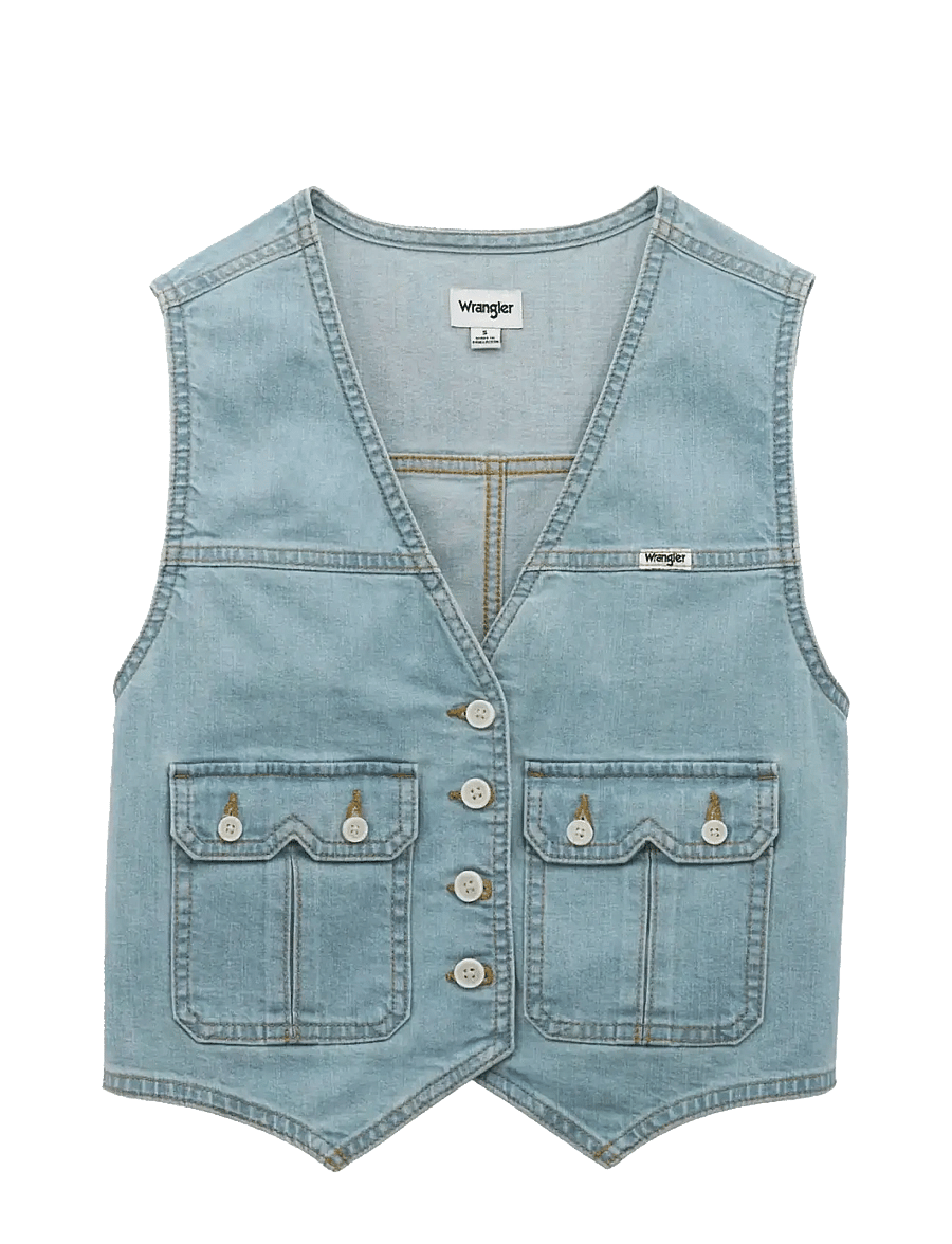 Wrangler - COUNTRY ESTATE VEST - jeansvästar - pale denim - 1