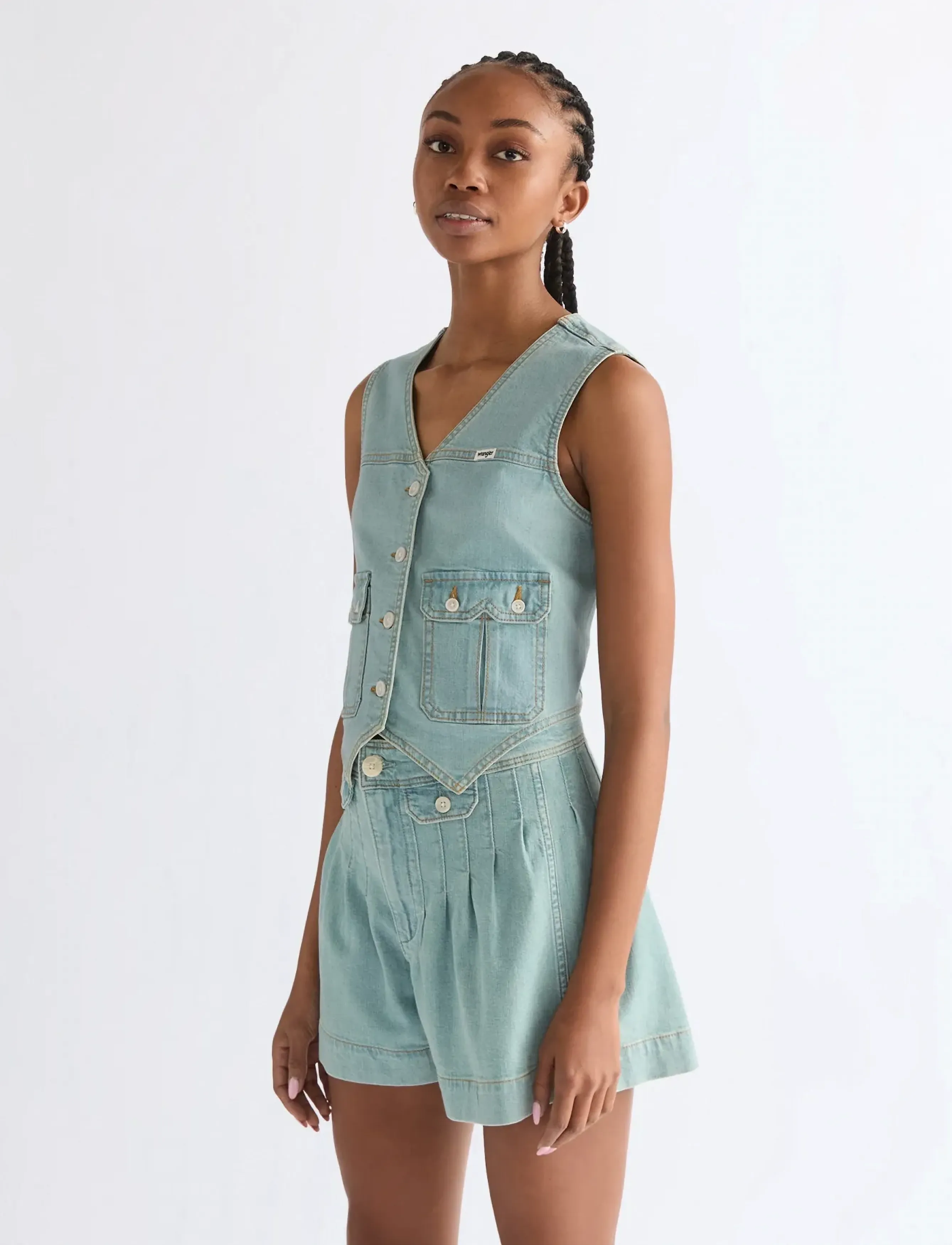Wrangler COUNTRY ESTATE VEST - Veste - PALE DENIM / blue