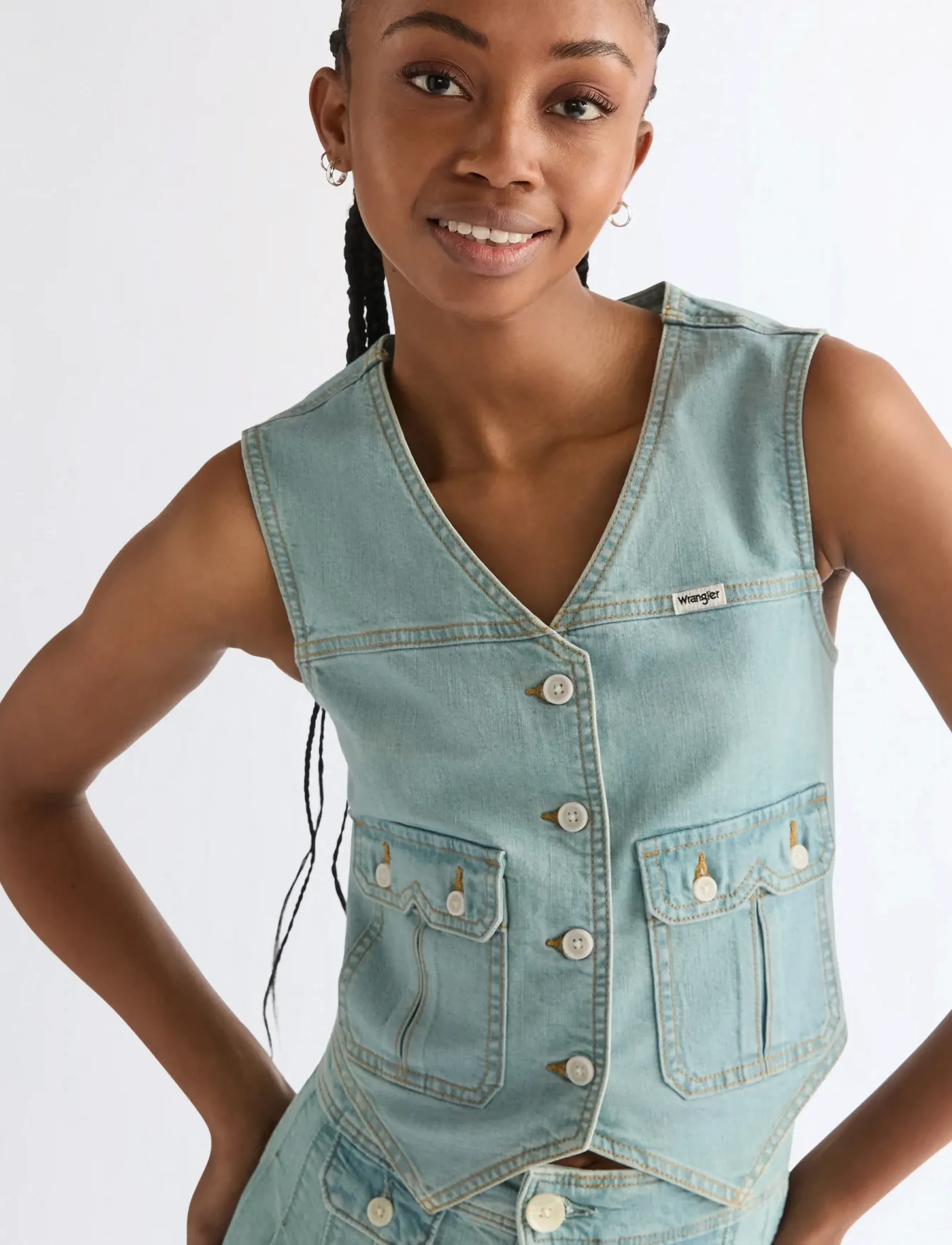 Wrangler - COUNTRY ESTATE VEST - denim-westen - pale denim - 4