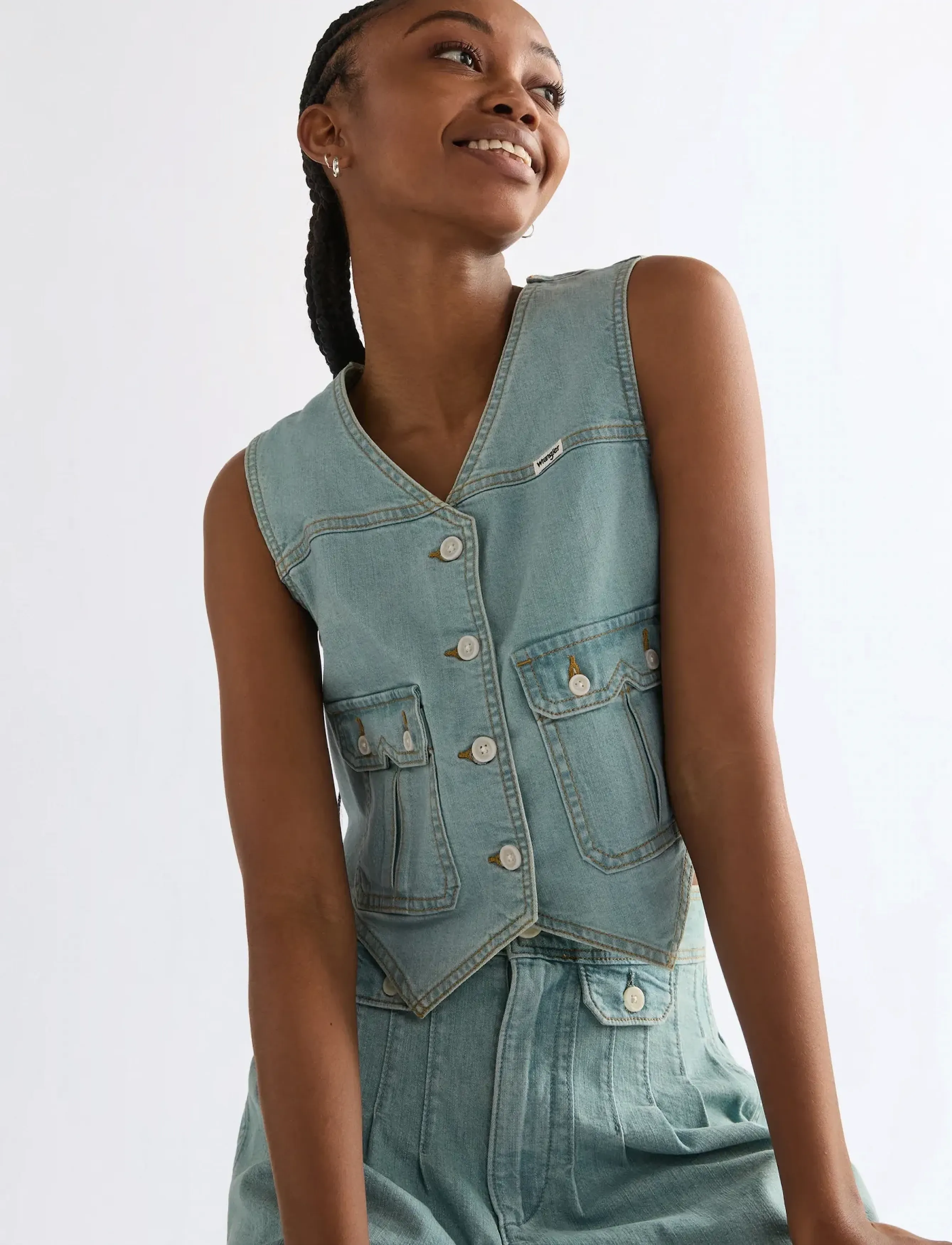 Wrangler - COUNTRY ESTATE VEST - denim-westen - pale denim - 5