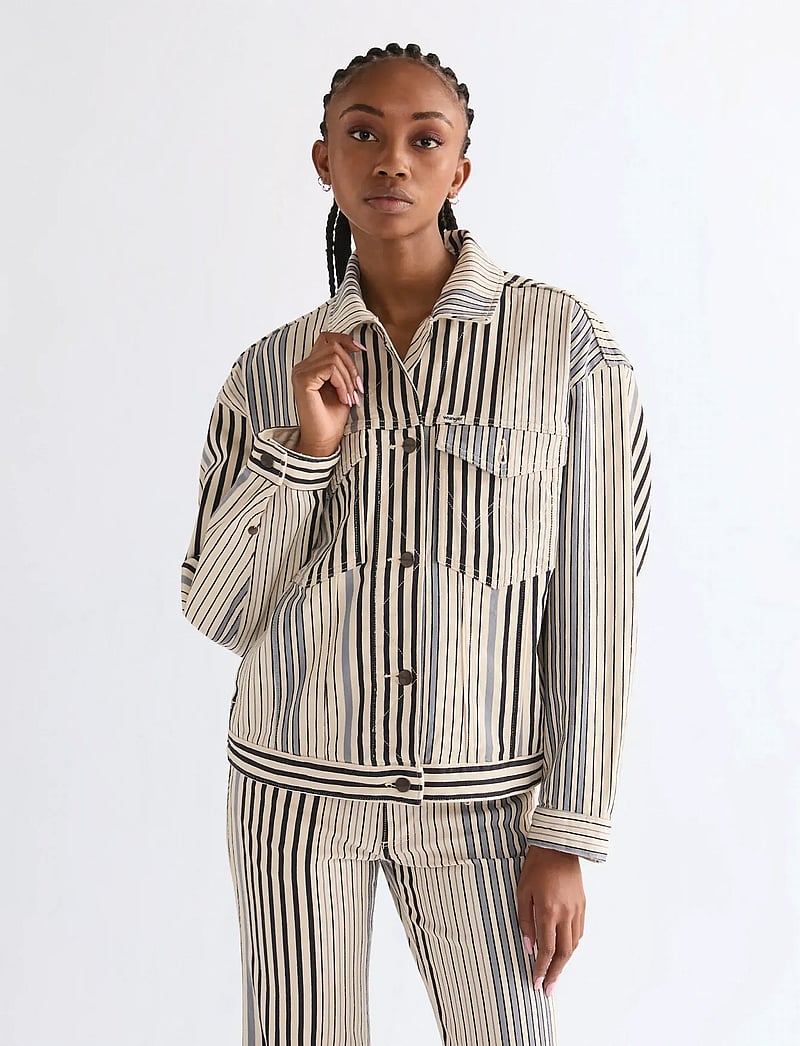 Wrangler - COWGIRL JACKET - frühlingsjacken - multi blue stripe - 0