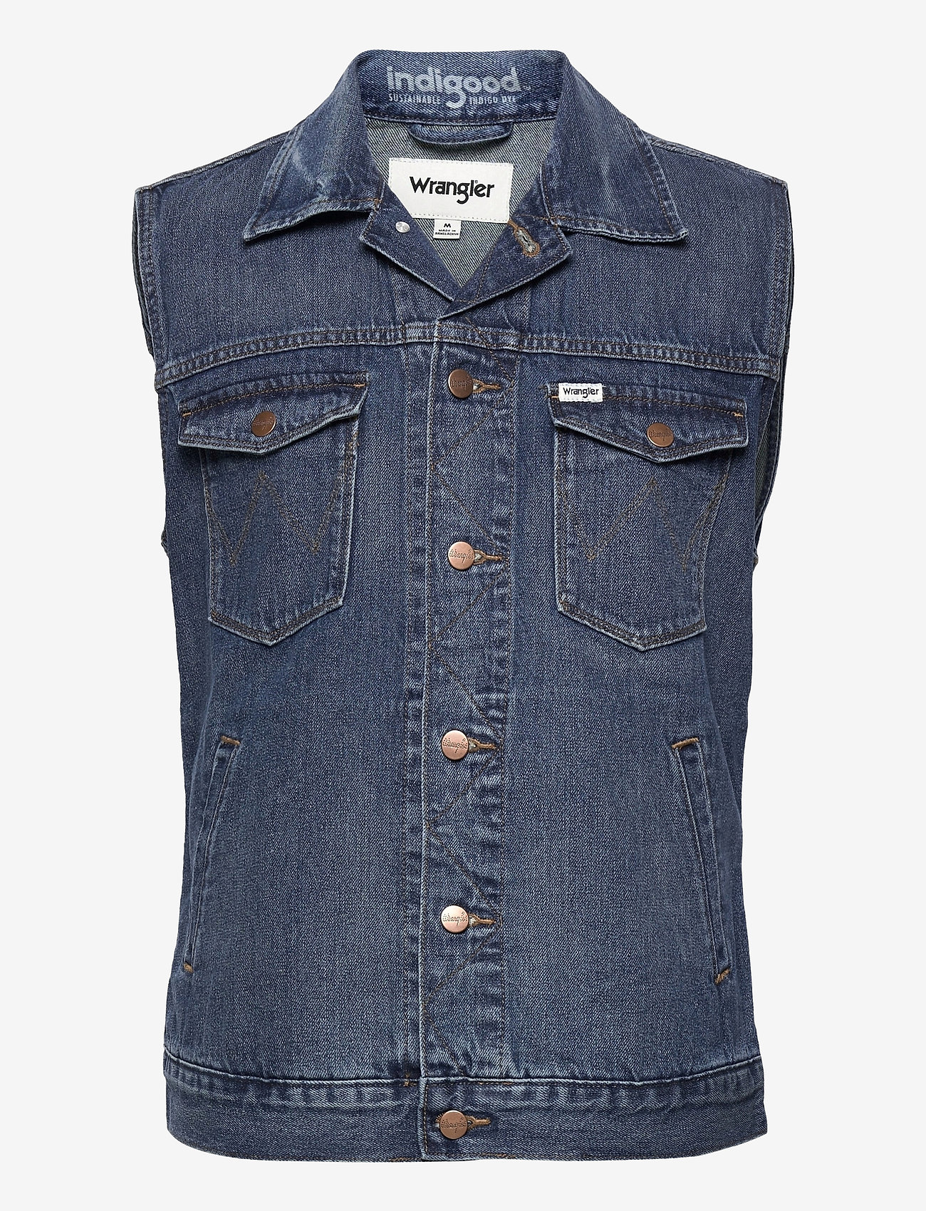 Wrangler - DENIM VEST - de-lite blue - 0