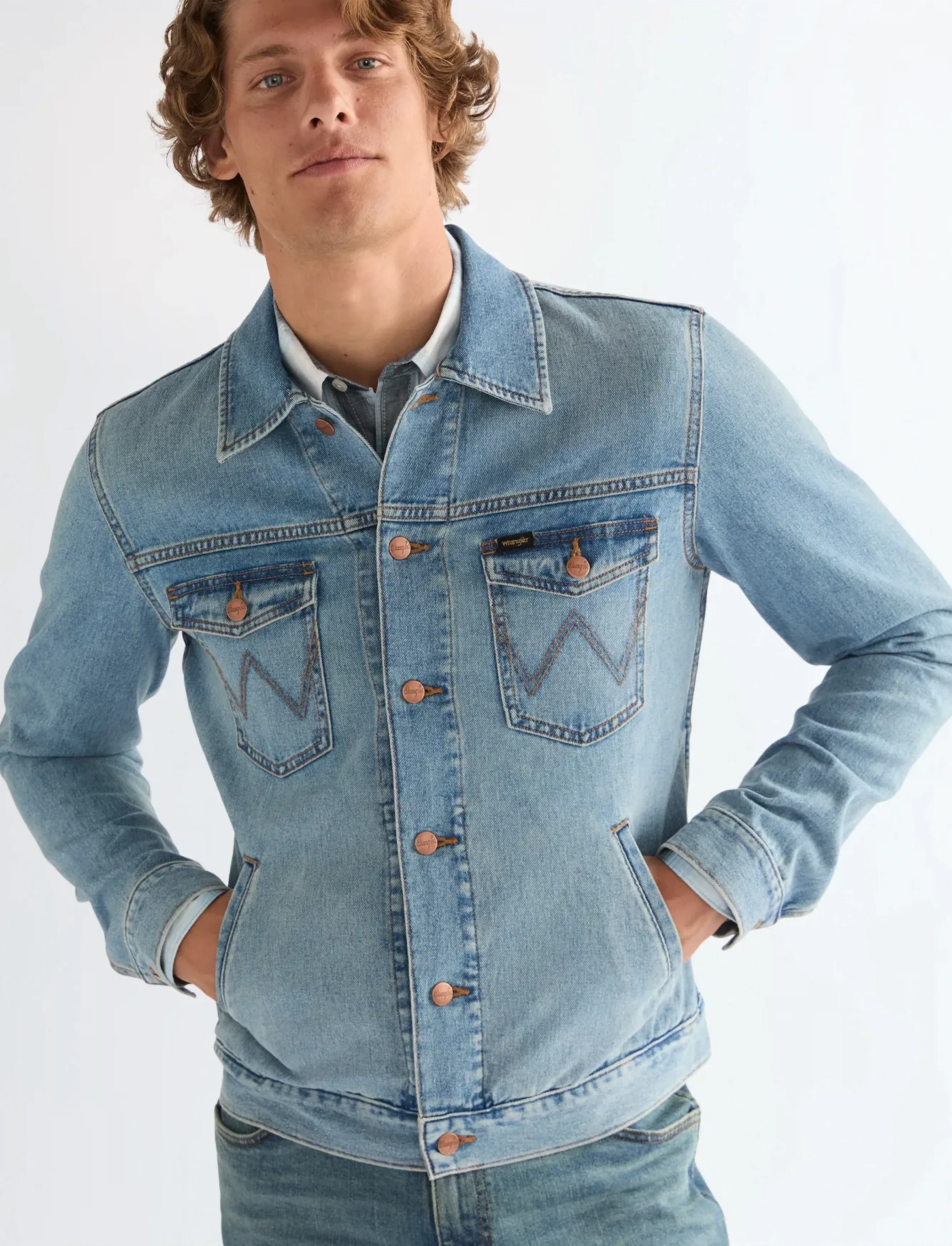 Wrangler - DENIM JACKET - frühlingsjacken - thunder - 5