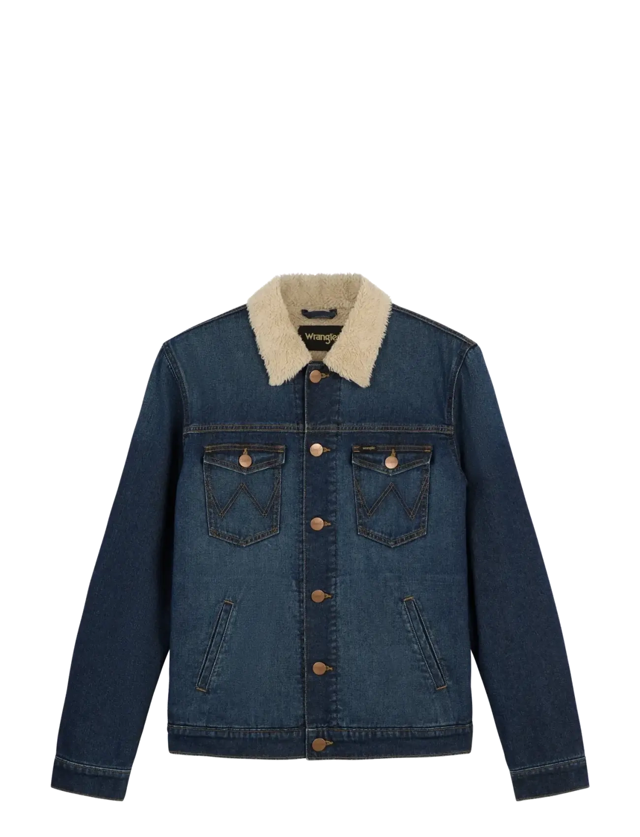 Wrangler SHERPA DENIM JACKET - Farkkutakit - STELLAR / blue