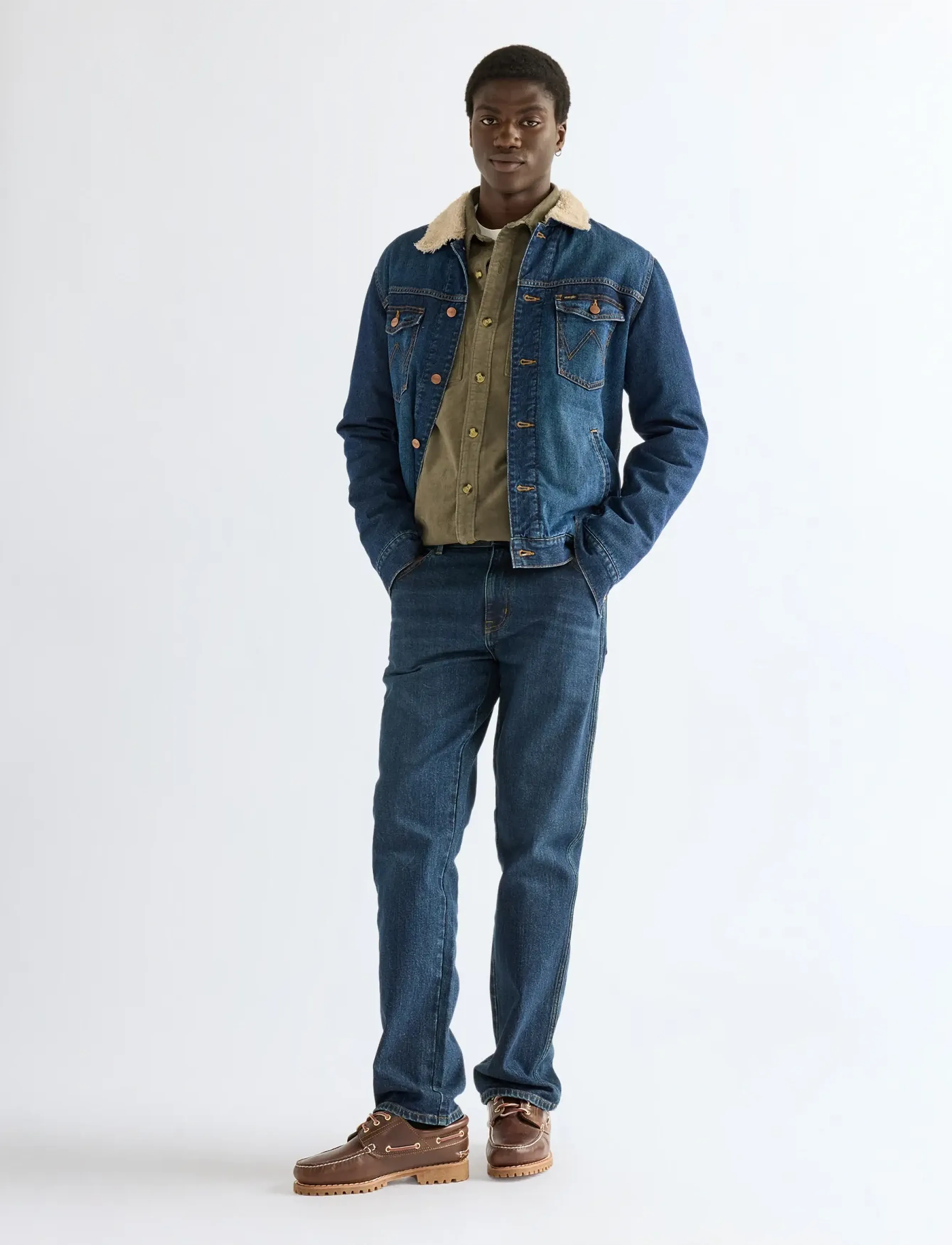 Wrangler - SHERPA DENIM JACKET - jeansjacken - stellar - 3