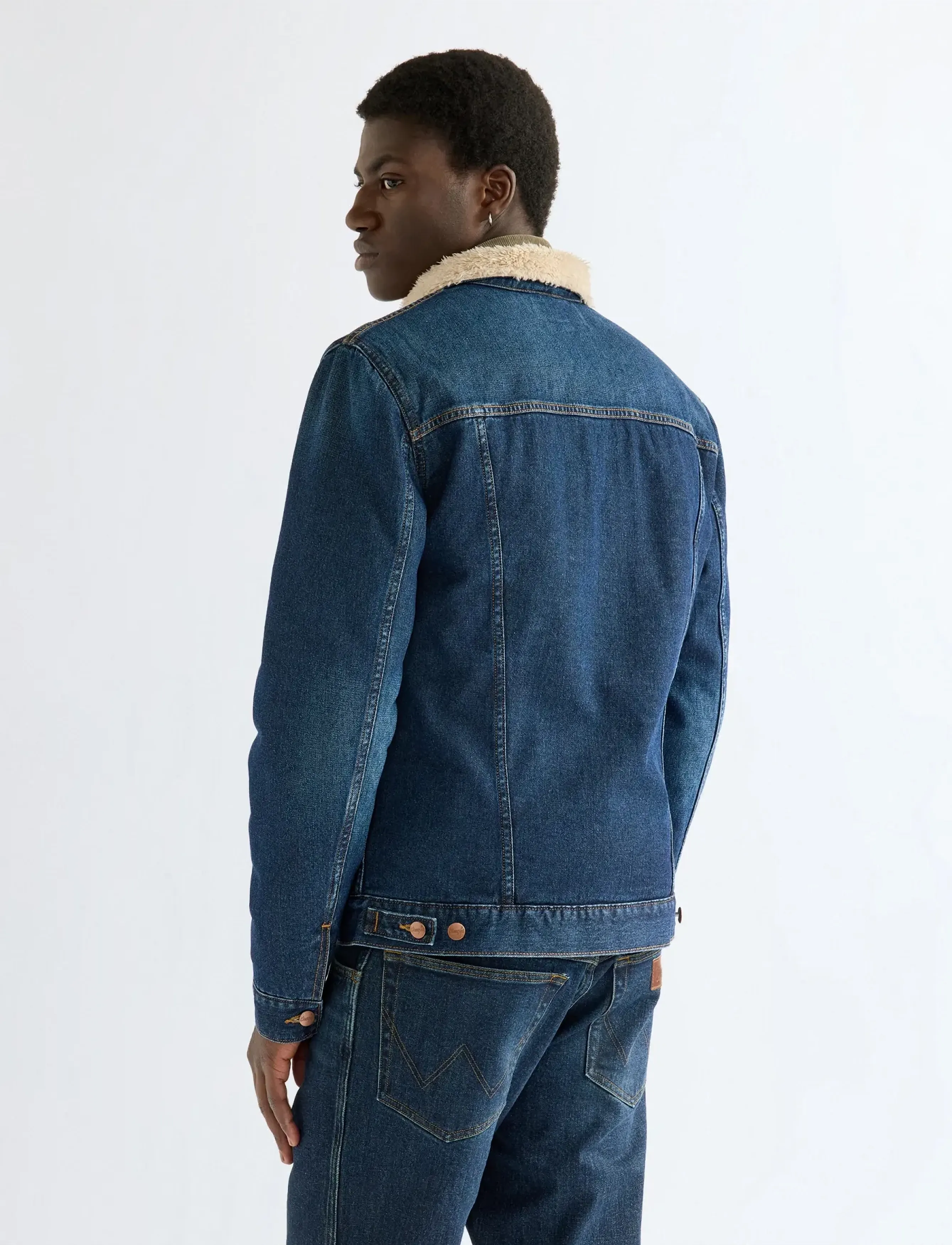 Wrangler - SHERPA DENIM JACKET - jeansjacken - stellar - 4