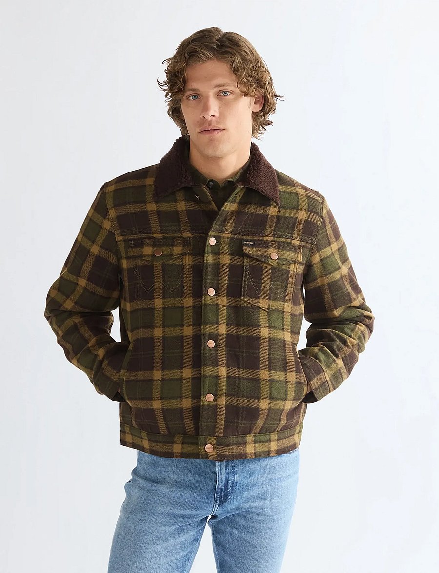 Wrangler - WOOL TRUCKER - joped - olive - 0