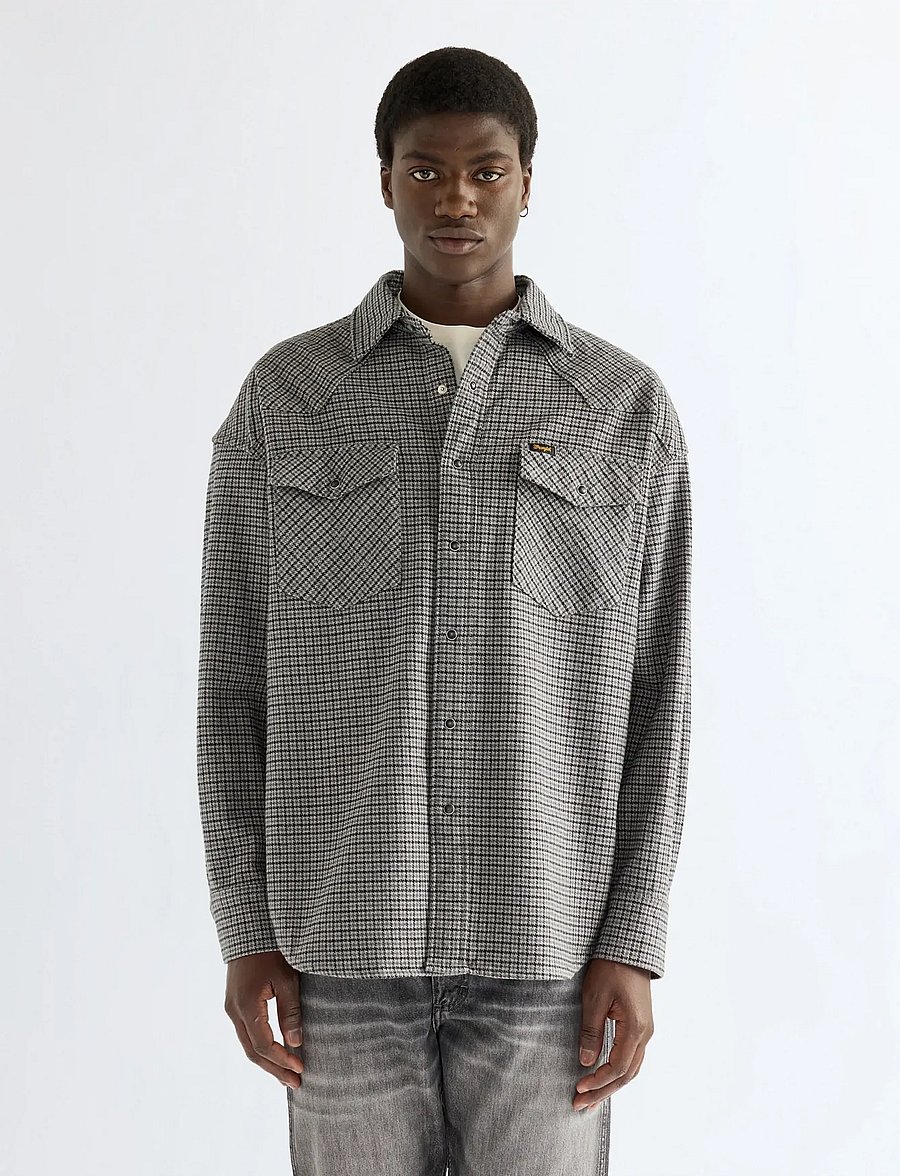 Wrangler - WESTERN SHIRT - black heather - 0