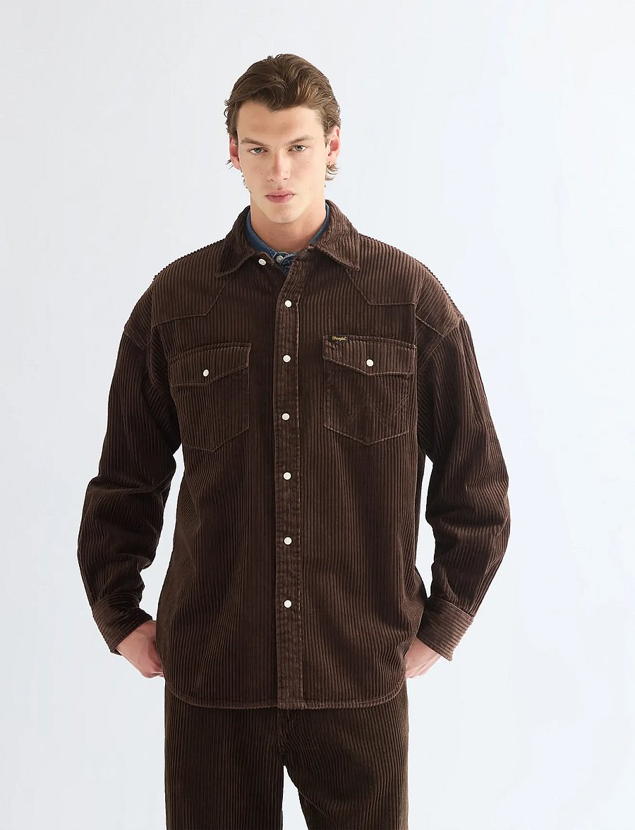 Wrangler - WESTERN SHIRT - mønstrede skjorter - coffee - 0