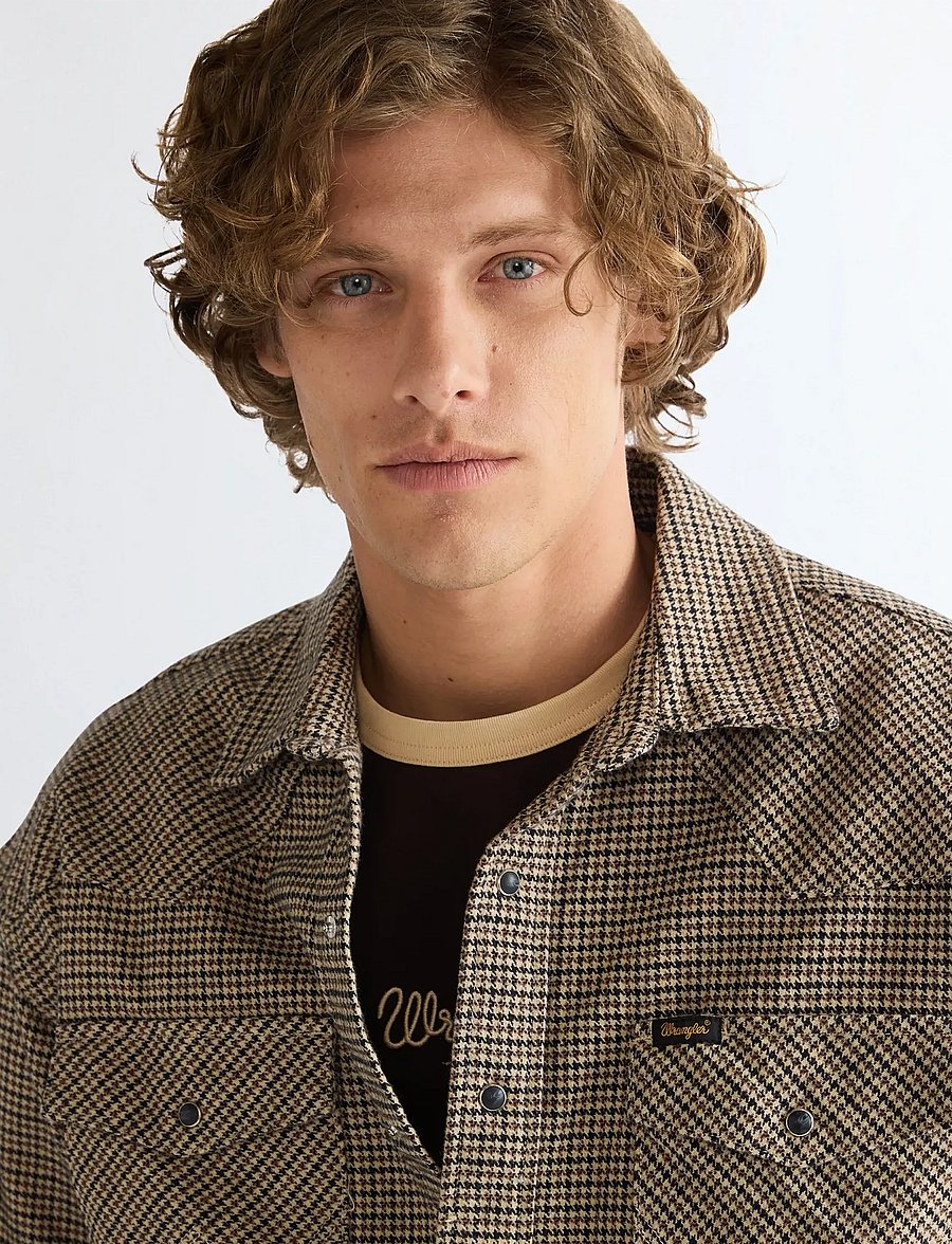 Wrangler - WESTERN SHIRT - ternede skjorter - mojave heather - 5