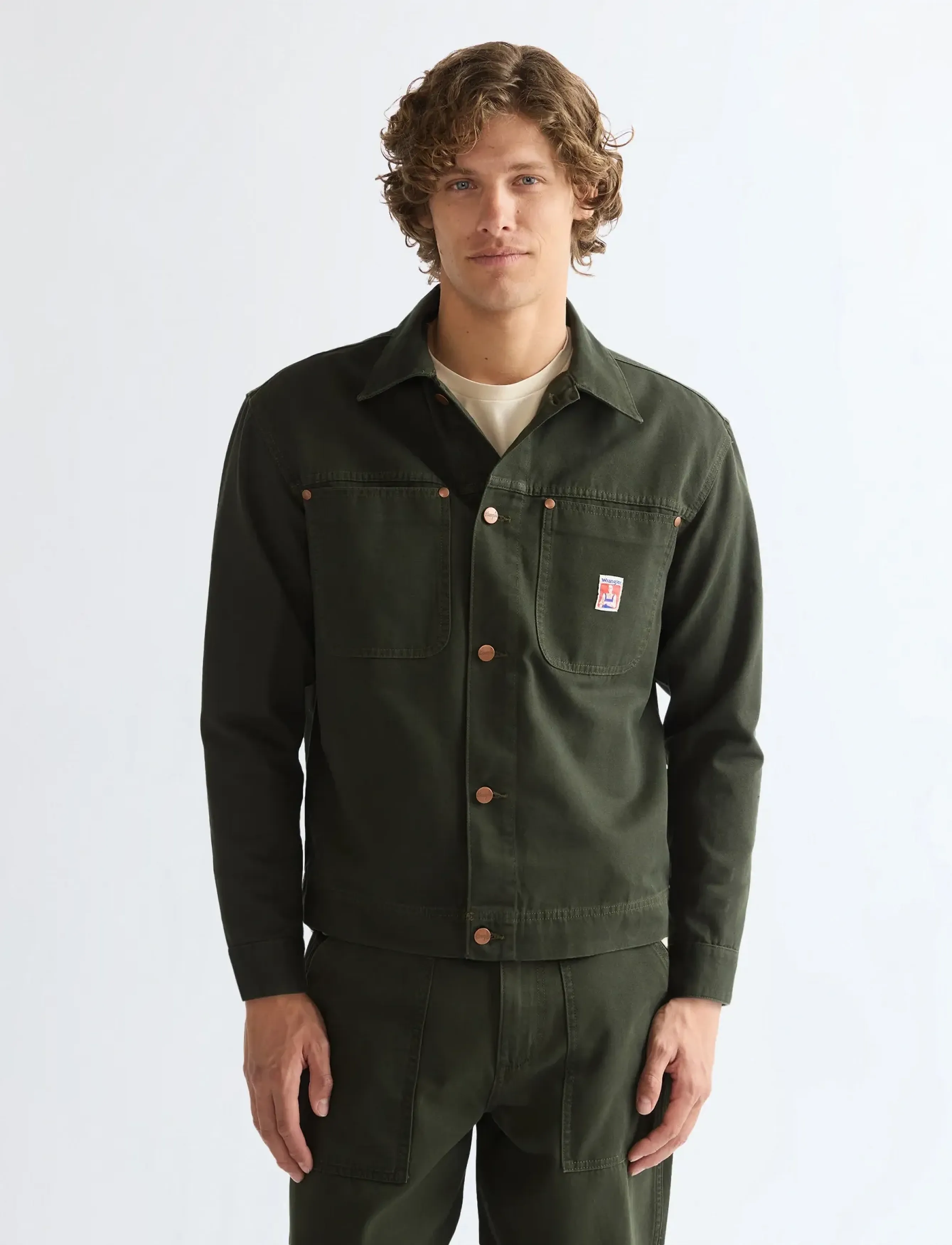 Wrangler LS OVERSHIRT - Vaatteet - ROSIN / khaki/green