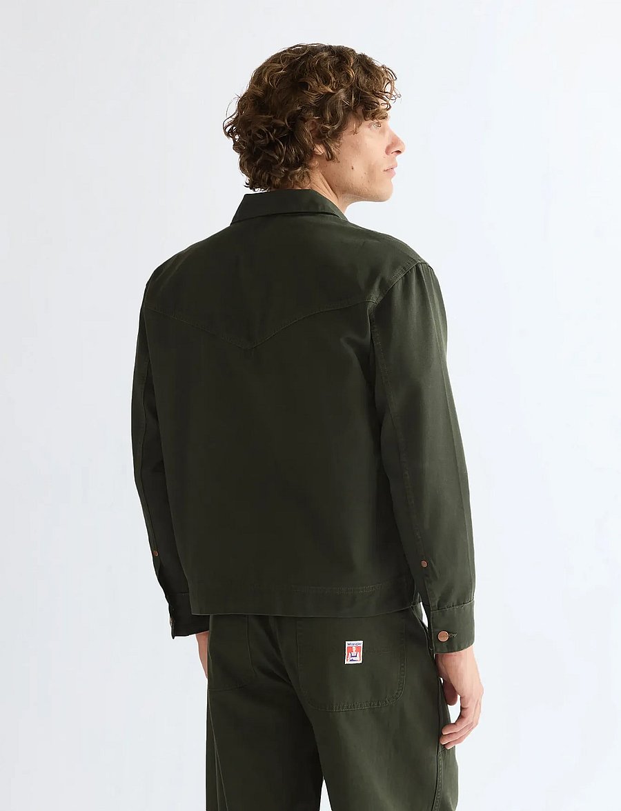 Wrangler - LS OVERSHIRT - voodrita teksatagid - rosin - 4