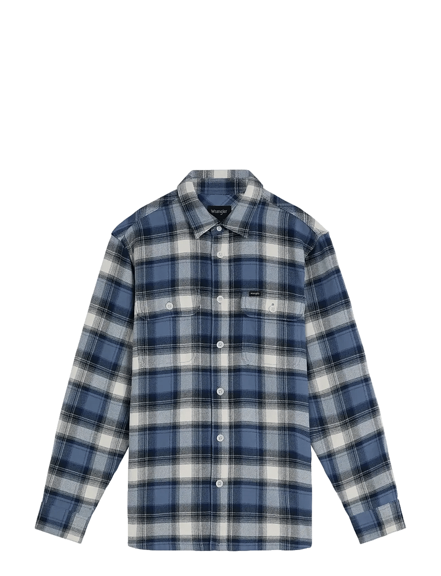 Wrangler - WESTERN UTILITY SHIRT - flannel-skjorter - bering sea - 1
