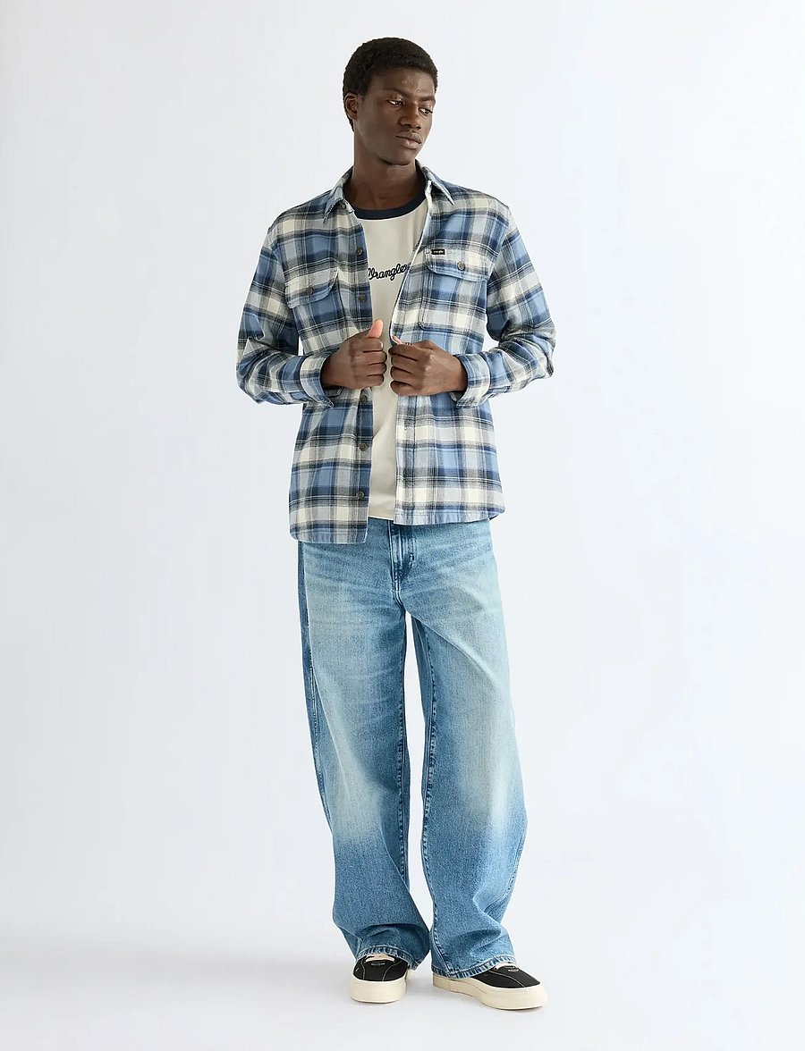 Wrangler - WESTERN UTILITY SHIRT - flannel-skjorter - bering sea - 3