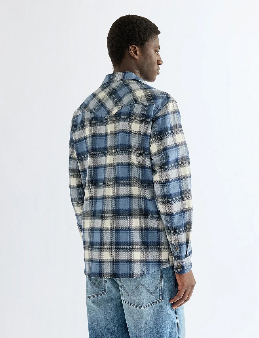 Wrangler - WESTERN UTILITY SHIRT - flannel-skjorter - bering sea - 4