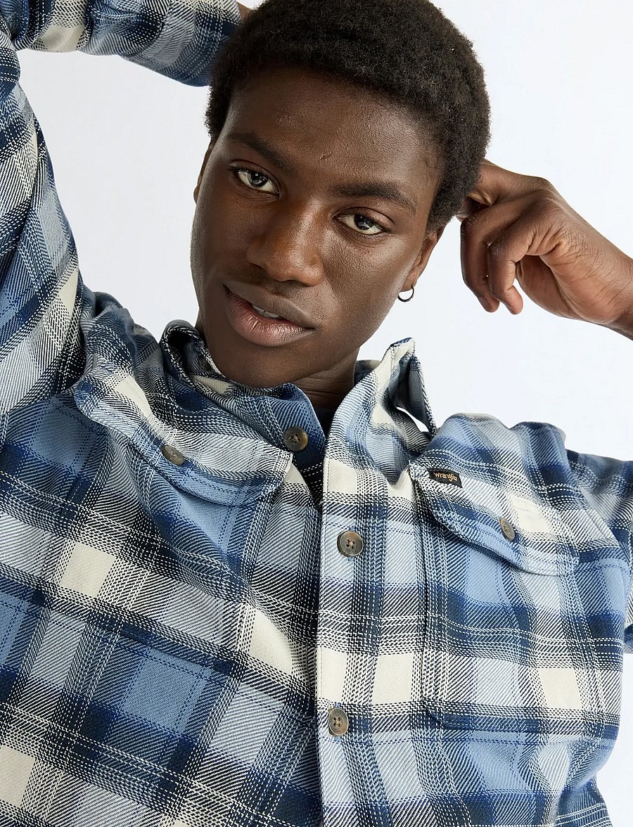 Wrangler - WESTERN UTILITY SHIRT - flannel-skjorter - bering sea - 5
