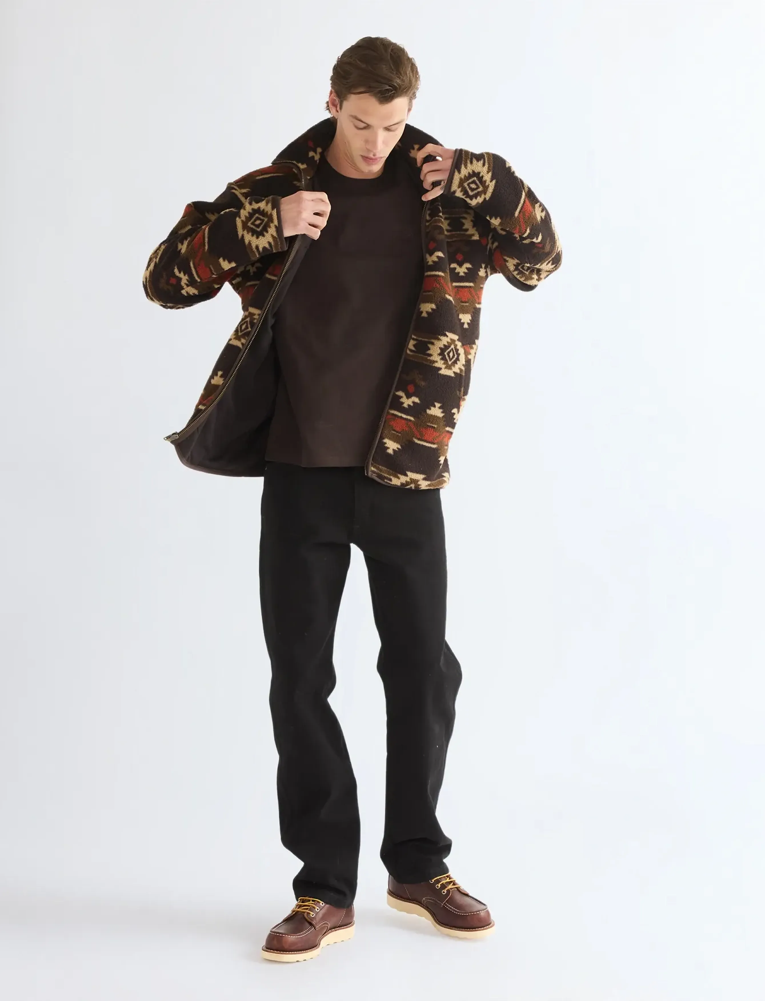 Wrangler - SHERPA FLEECE JACKET - aztec chocolate torte - 2