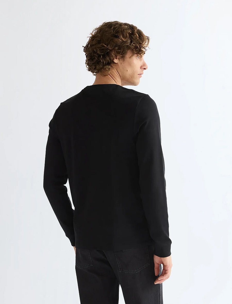 Wrangler - LS TEE - långärmade t-shirts - black beauty - 4