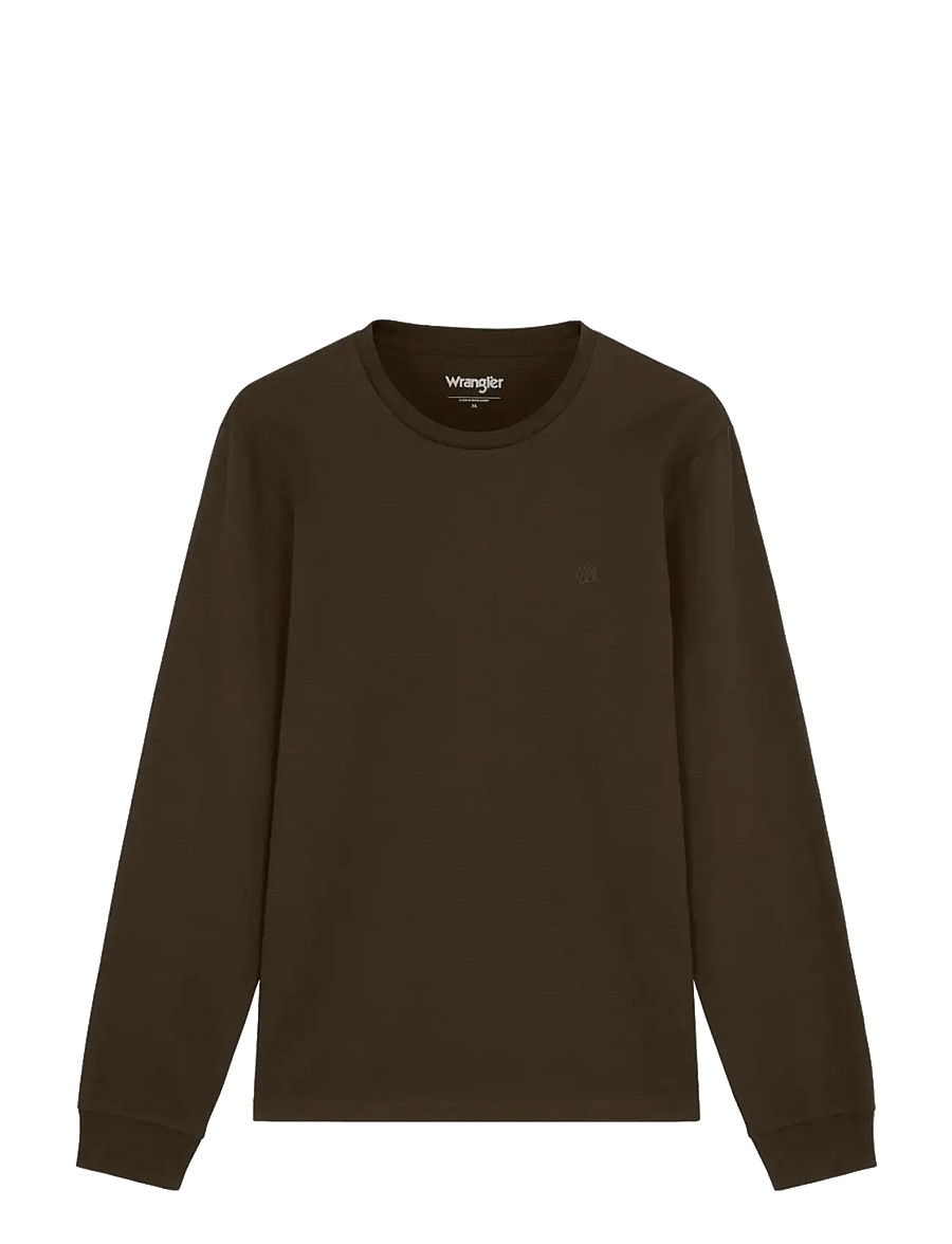 Wrangler - LS TEE - långärmade t-shirts - chocolate torte - 1