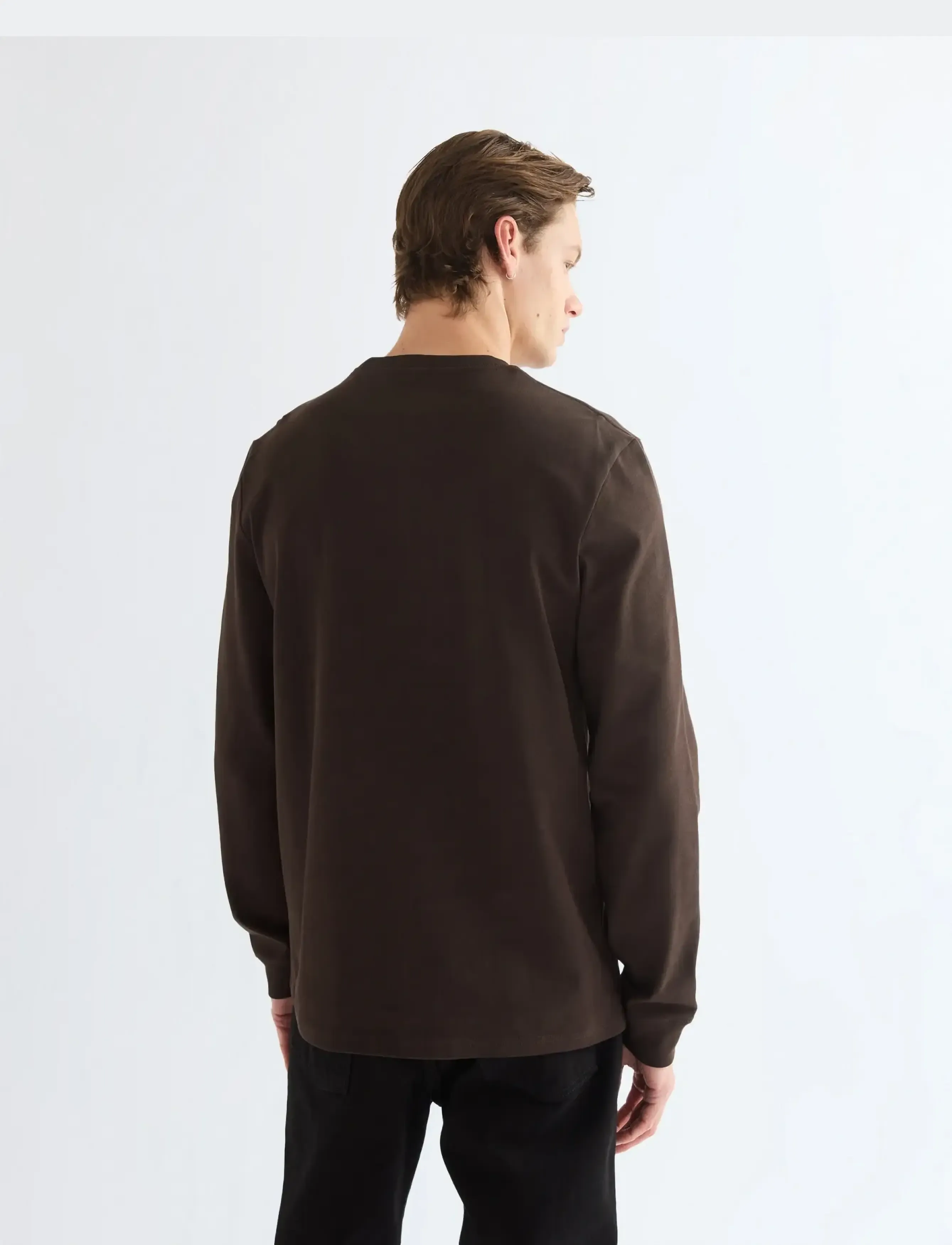 Wrangler - LS TEE - långärmade t-shirts - chocolate torte - 4
