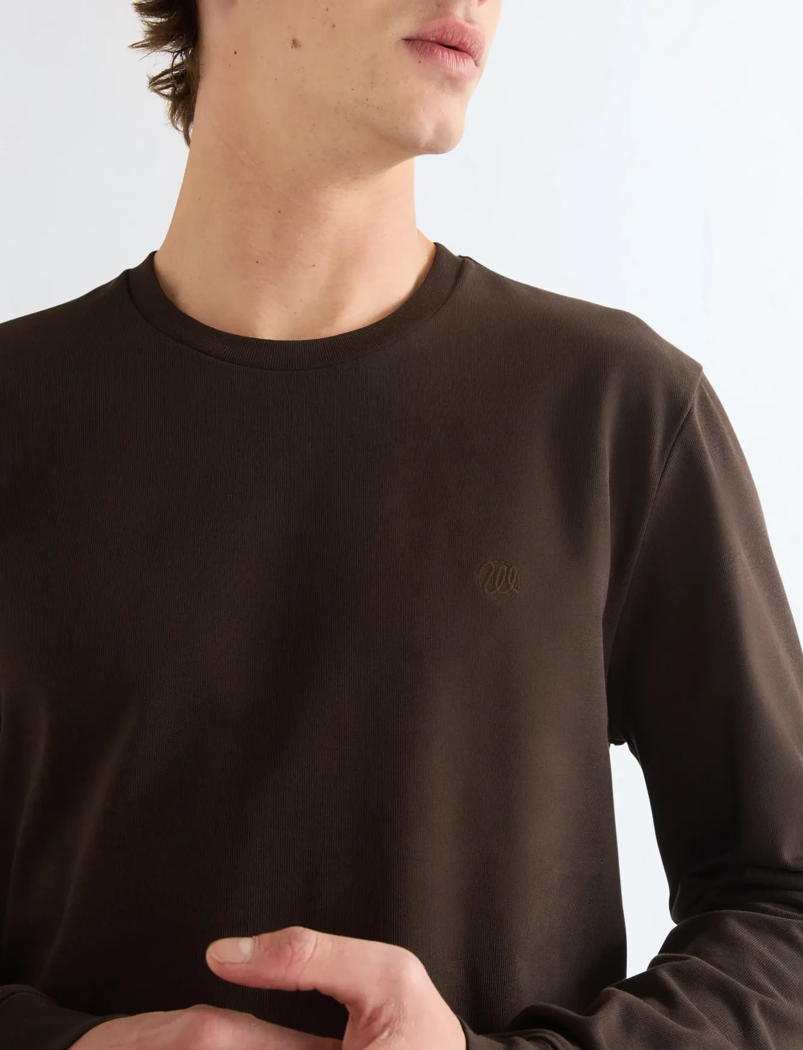 Wrangler - LS TEE - långärmade t-shirts - chocolate torte - 5