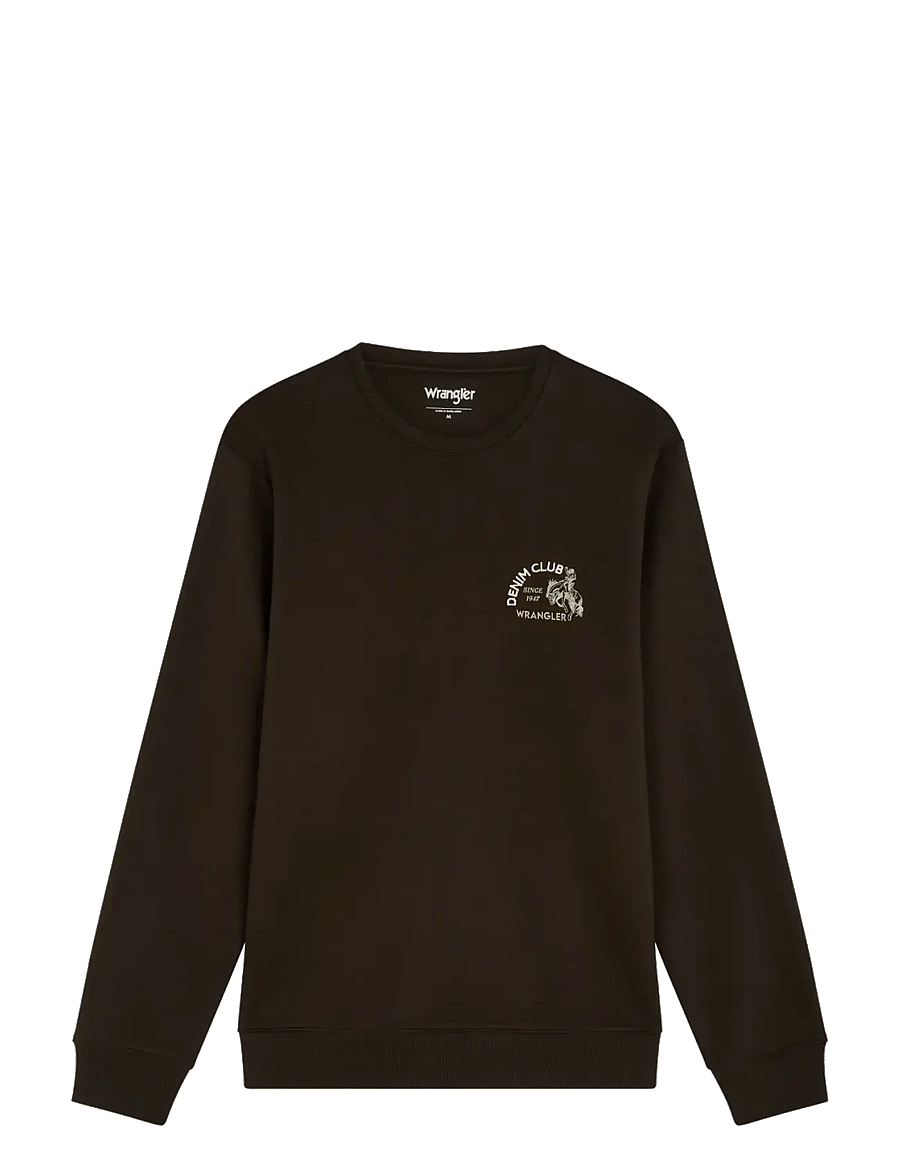 Wrangler - SMALL GRAPHIC CREW - kollektioner - chocolate torte - 1