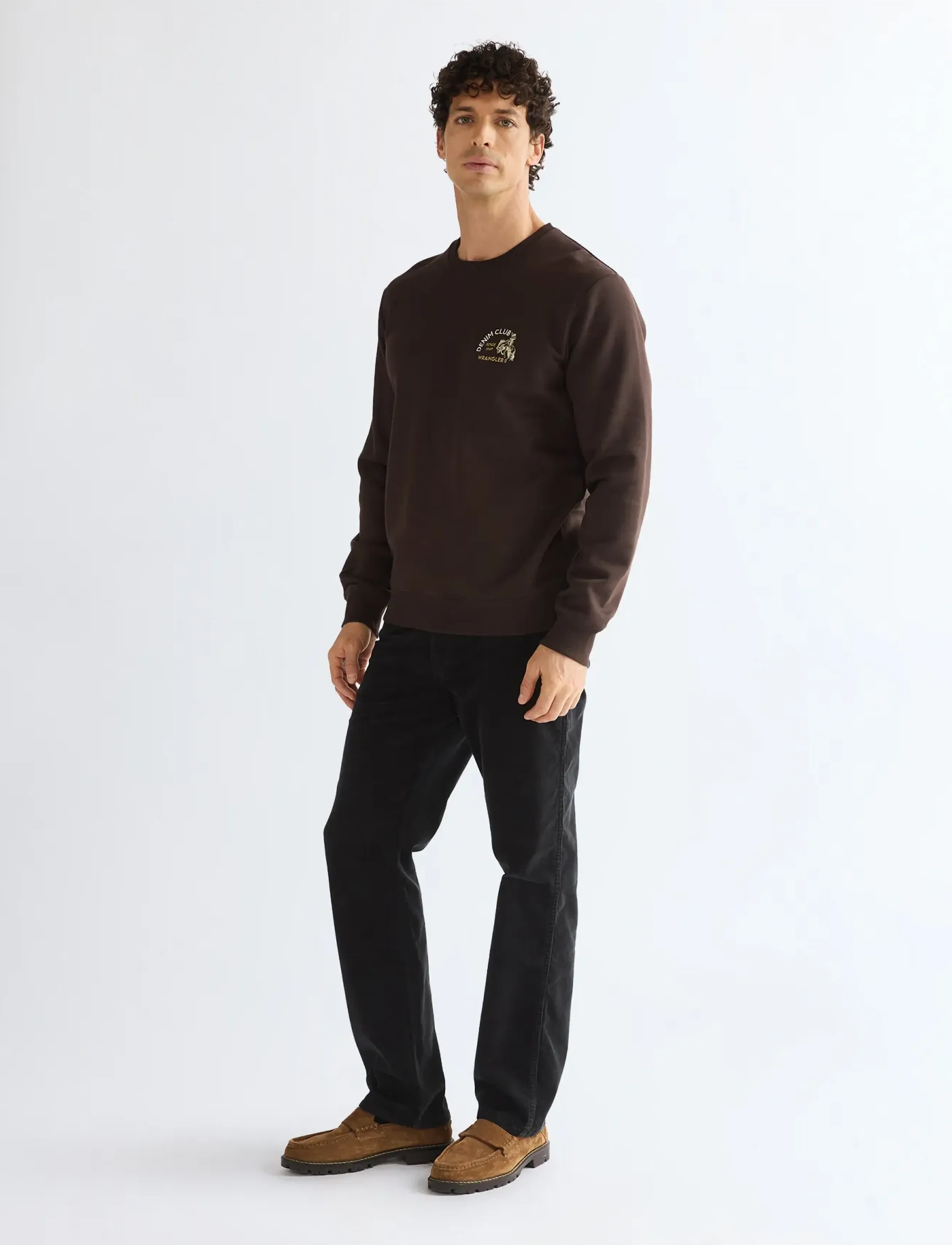 Wrangler - SMALL GRAPHIC CREW - kollektioner - chocolate torte - 3