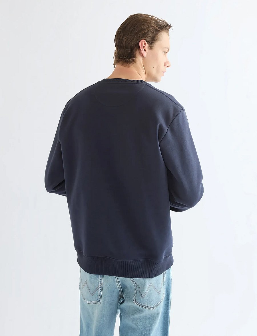 Wrangler - SMALL GRAPHIC CREW - kollektioner - dark sapphire - 4