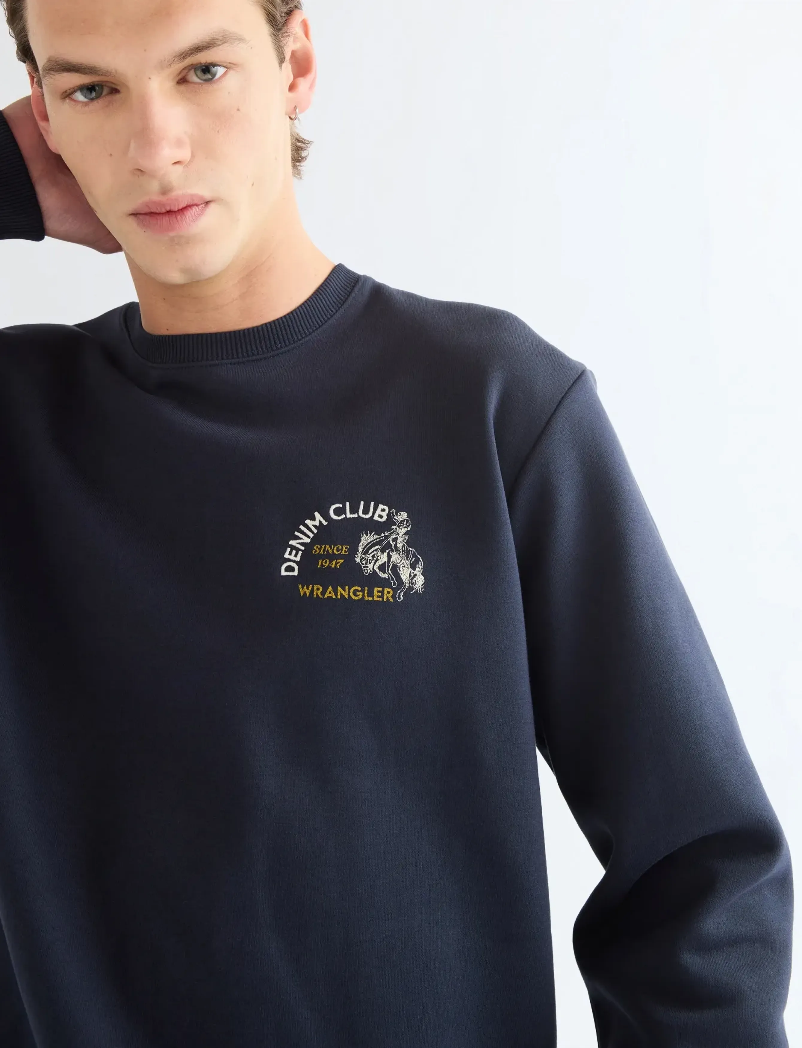 Wrangler - SMALL GRAPHIC CREW - kollektioner - dark sapphire - 5