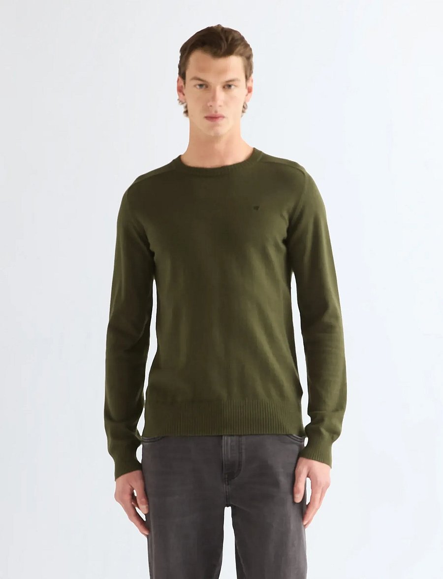 Wrangler - CREW NECK KNIT - rundhals - kombu green - 0